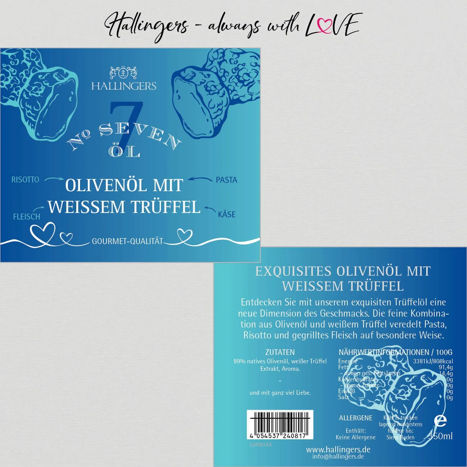 Olivenöl mit weißem Trüffel (Trüffel-Olivenöl)