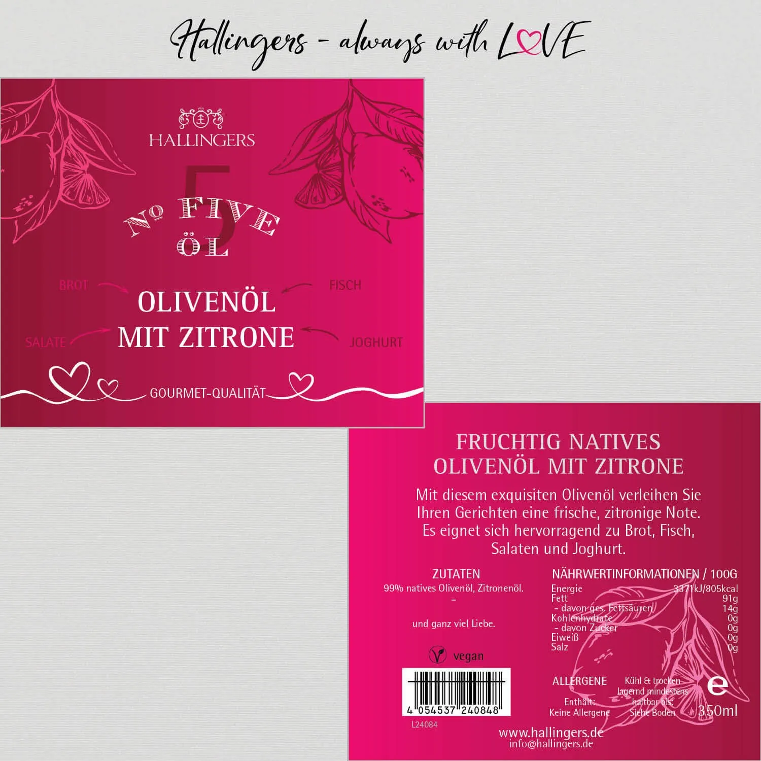 Olivenöl mit Zitrone (Zitronen-Olivenöl)