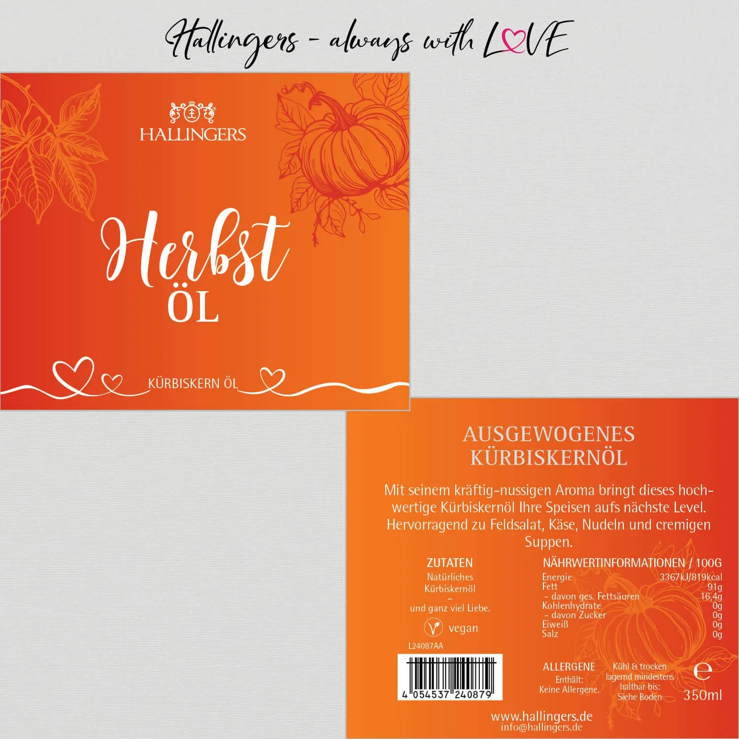 Herbst-Öl (Kürbiskernöl)