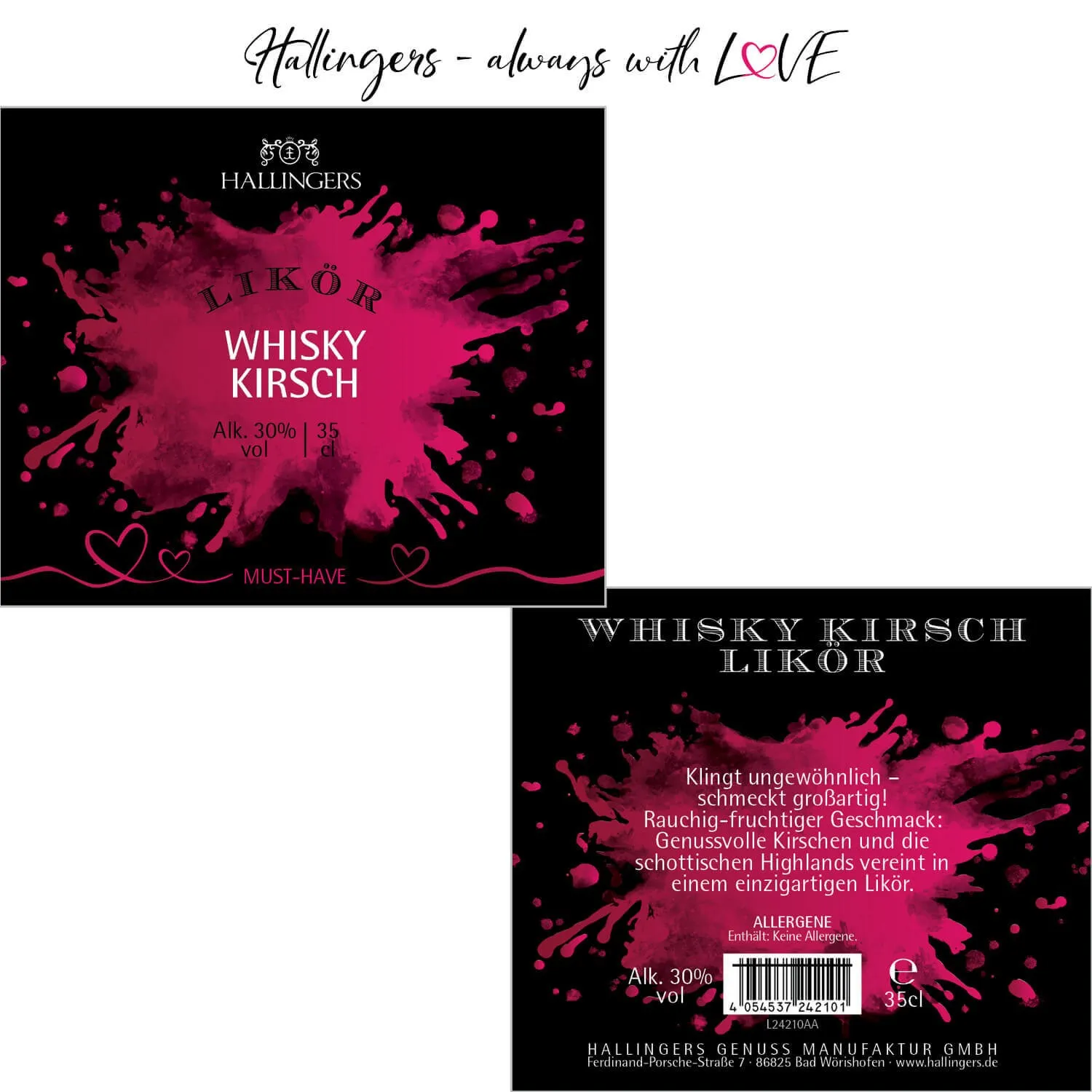 Whisky-Kirsch, Likör 30% vol. (Likör)