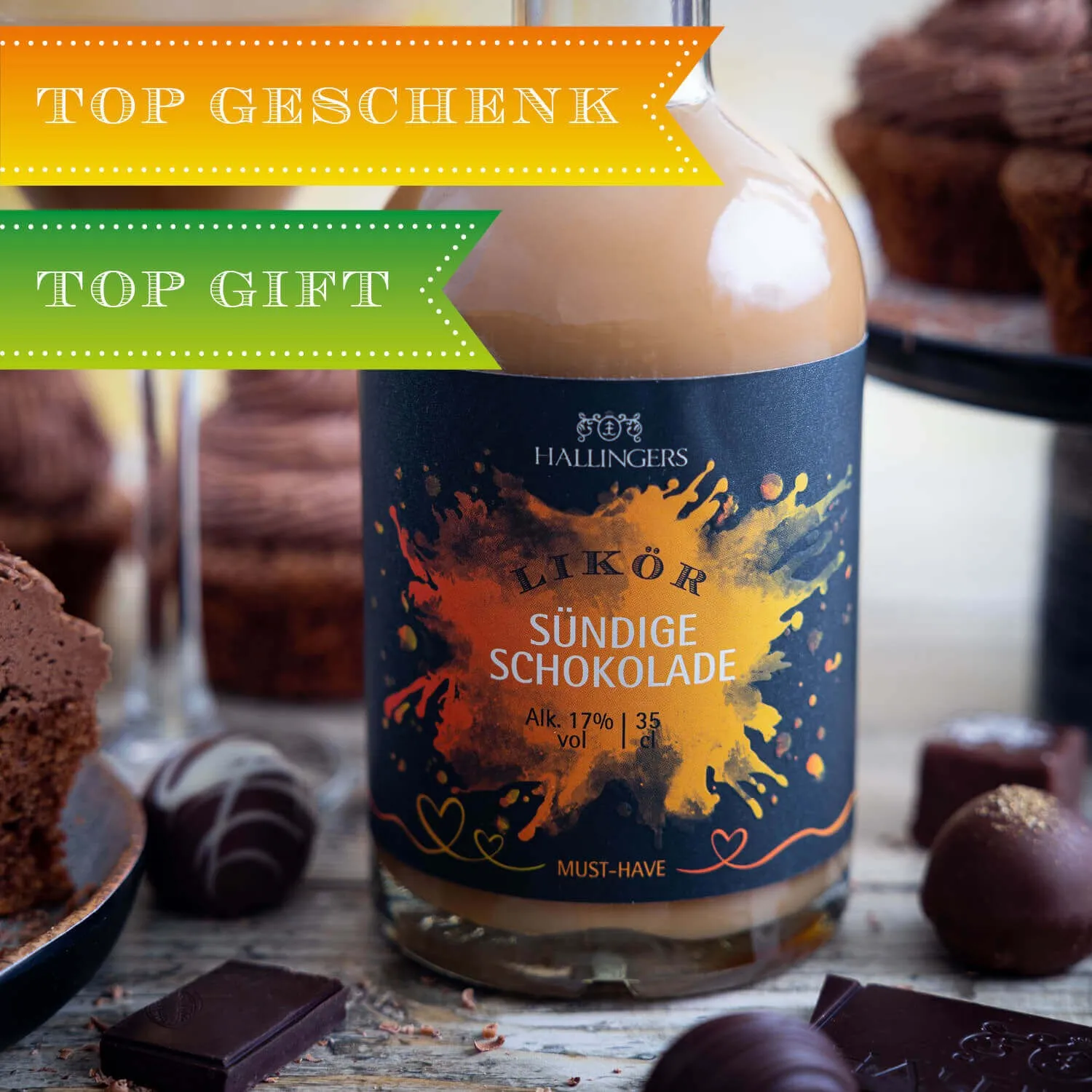 Ein vollmundig-cremiger Vollmilch-Schokoladenlikör der Extraklasse