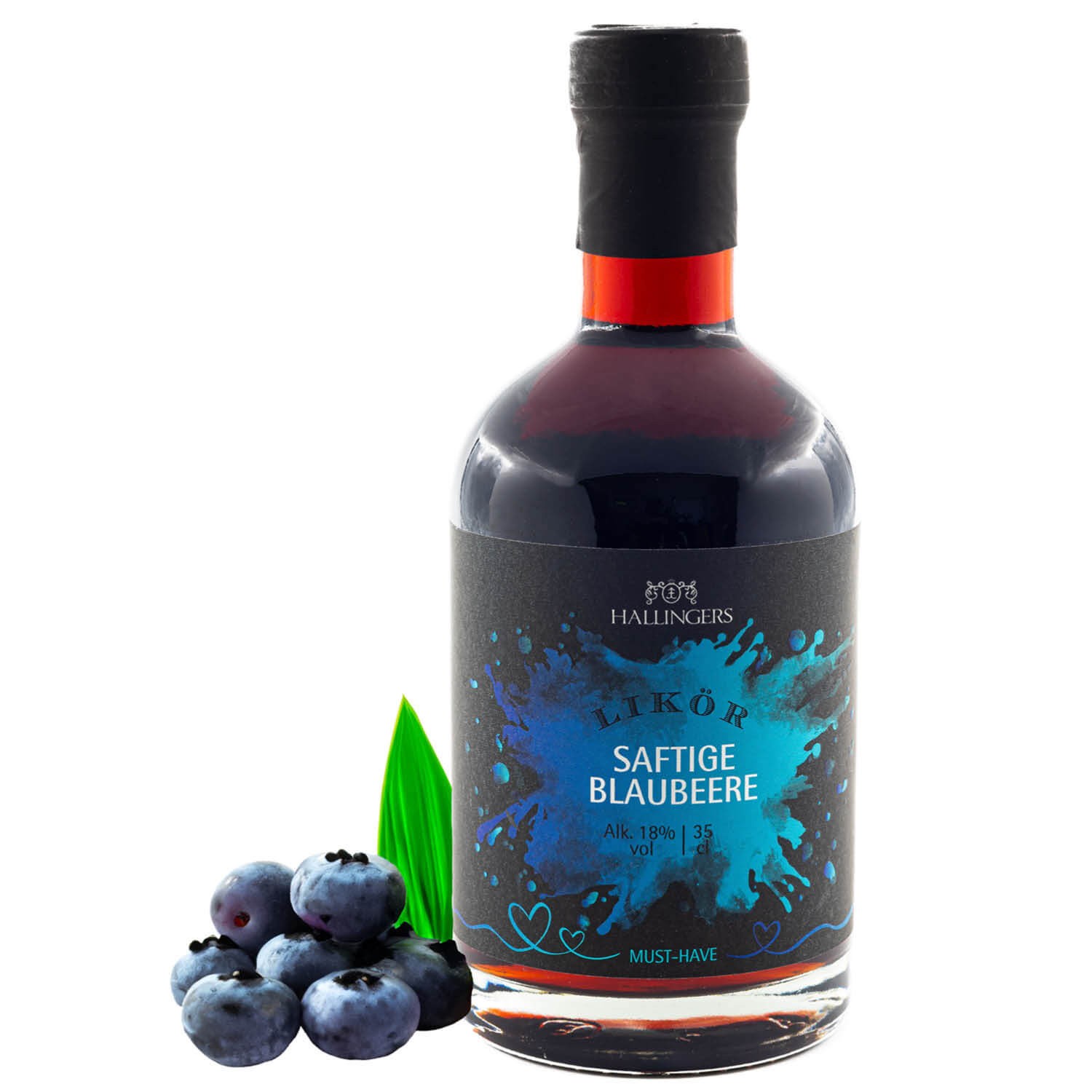 Premium Heidelbeer-Likör (350ml) - Blaubeere, Likör 18% vol.