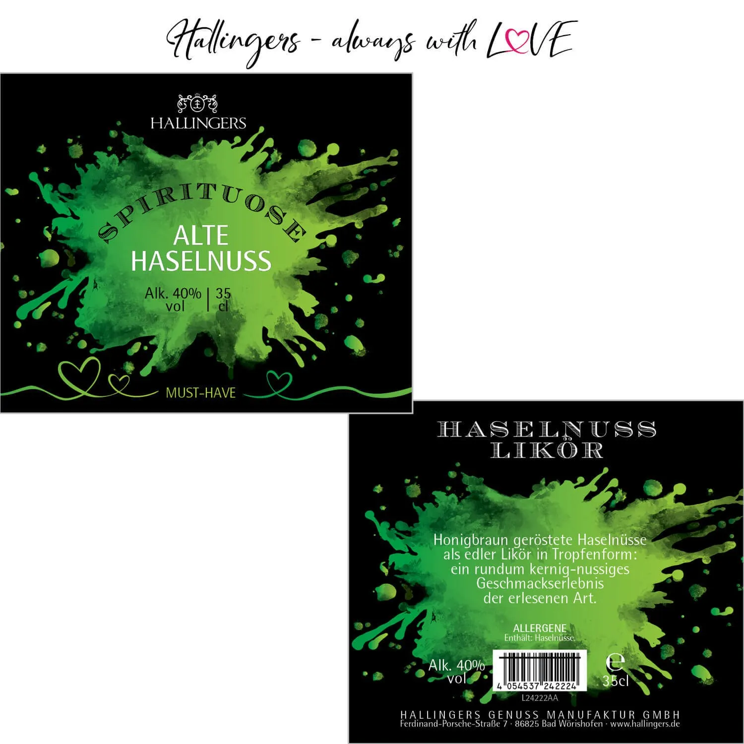 Alte Haselnuss, Likör 40% vol. (Spirituose)