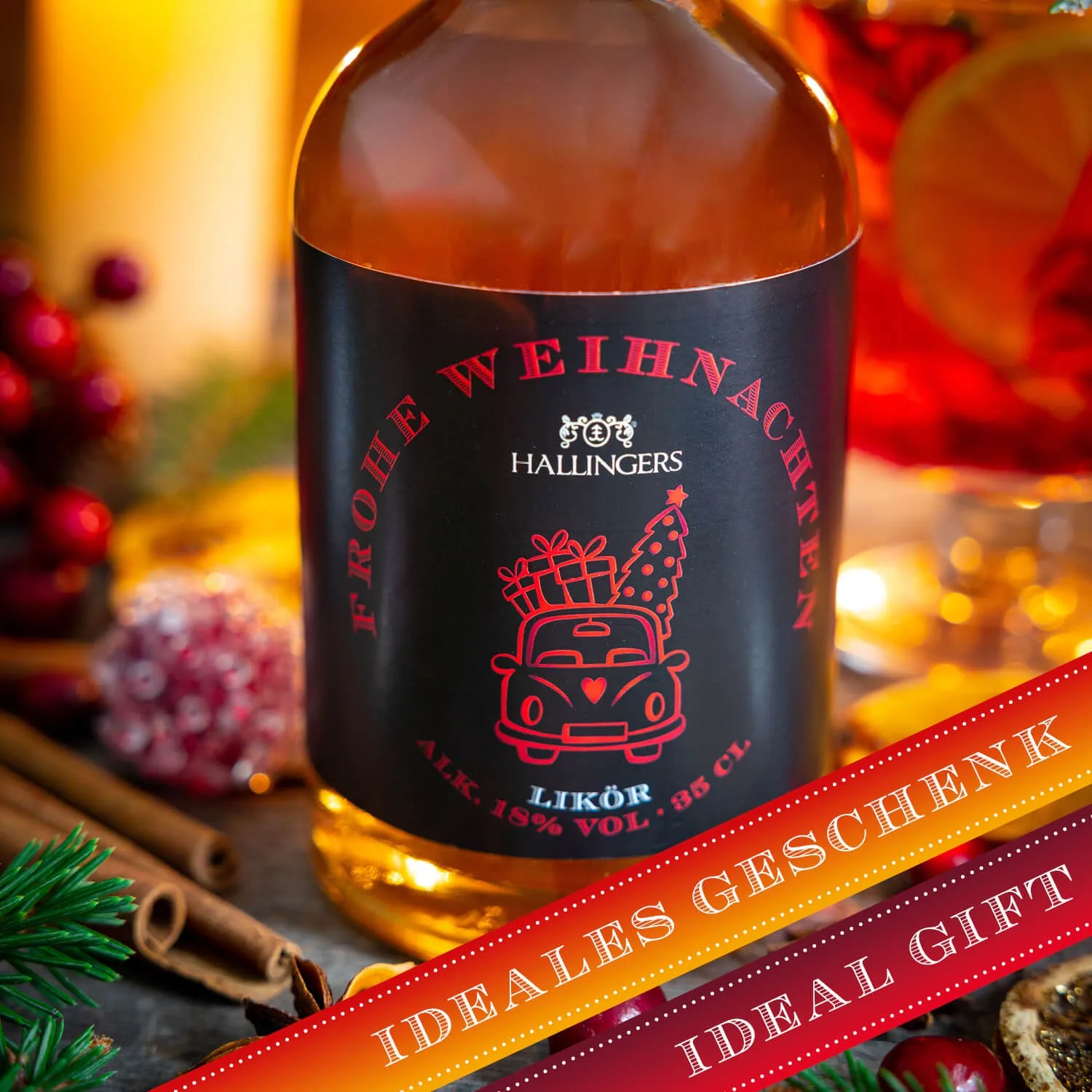 Dieser winterliche Likör ist ideal für die kalte Jahreszeit! Eine wahre Geschmacksexplosion mit weihnachtlichen Aromen von Vanille, Nelke und Zimt.