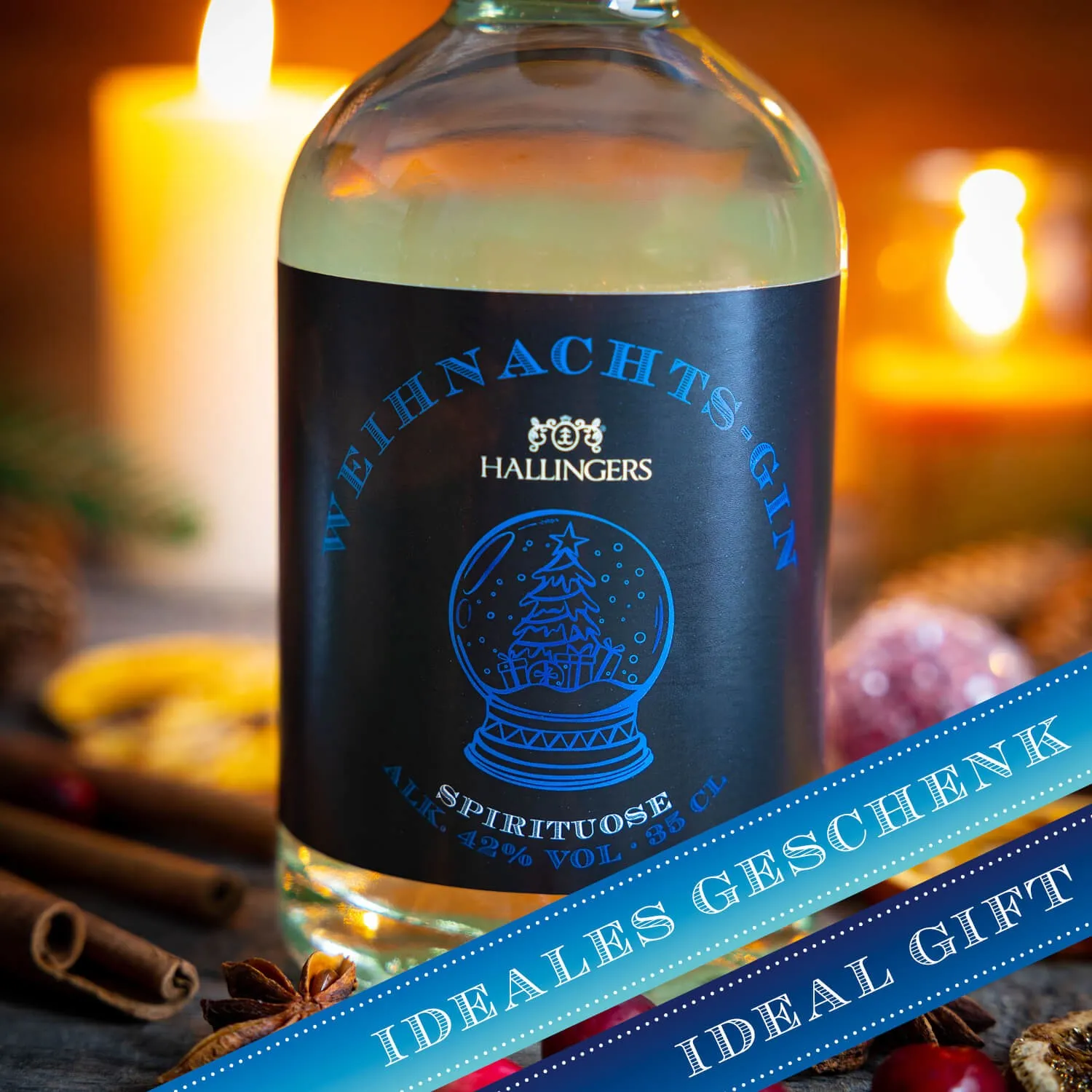 Dieser winterliche Gin ist ideal für die kalte Jahreszeit! Eine wahre Geschmacksexplosion mit weihnachtlichen Aromen von Vanille, Nelke und Zimt.