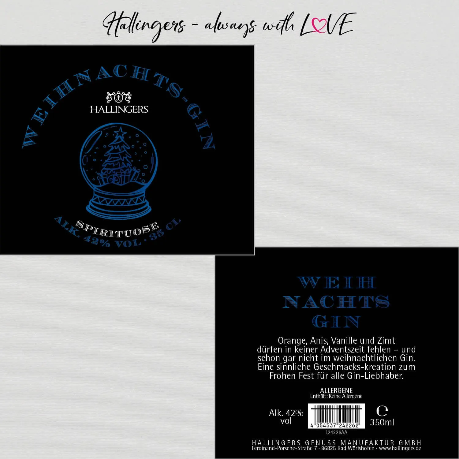 Weihnachts-Gin, 42% vol. (Gin)