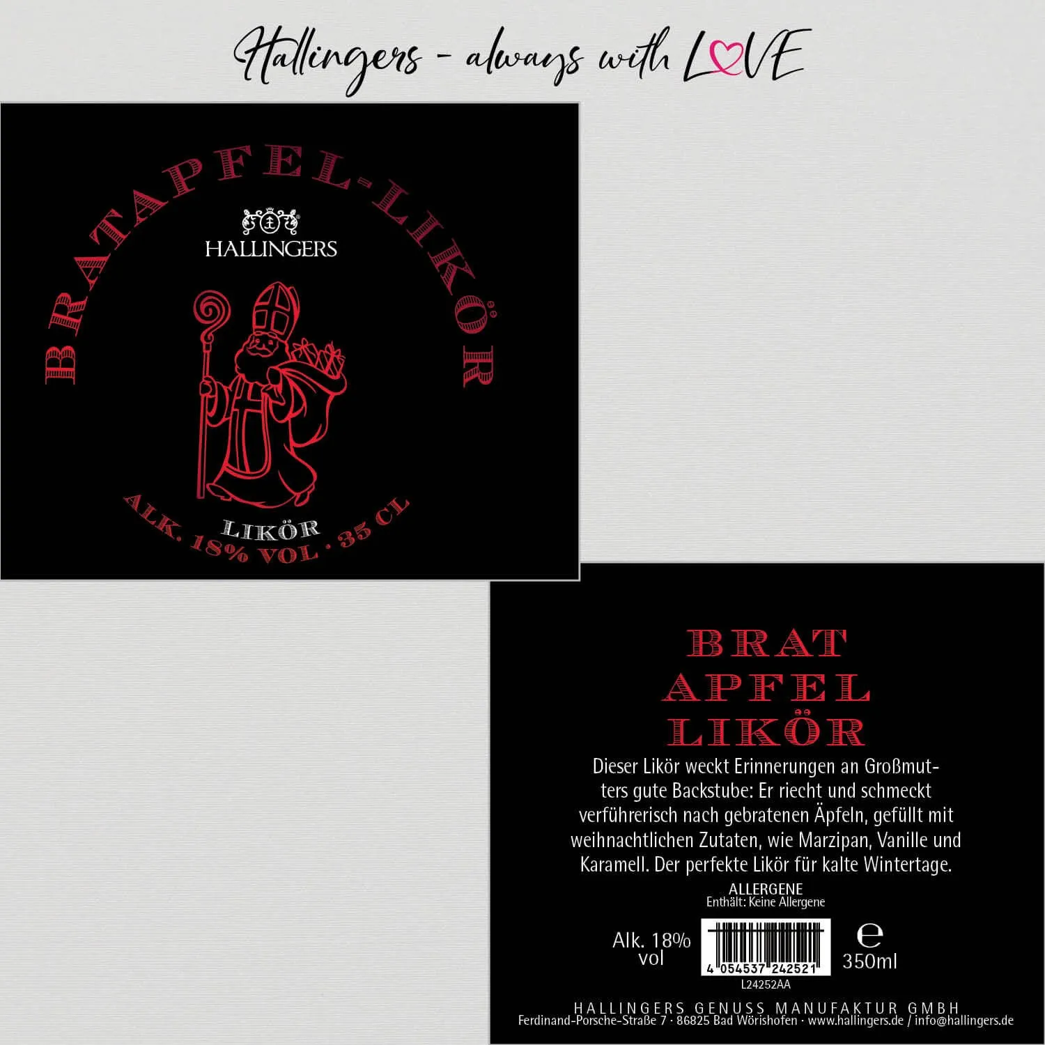 Grossmutters Bratapfel, Likör 18% vol. (Likör)