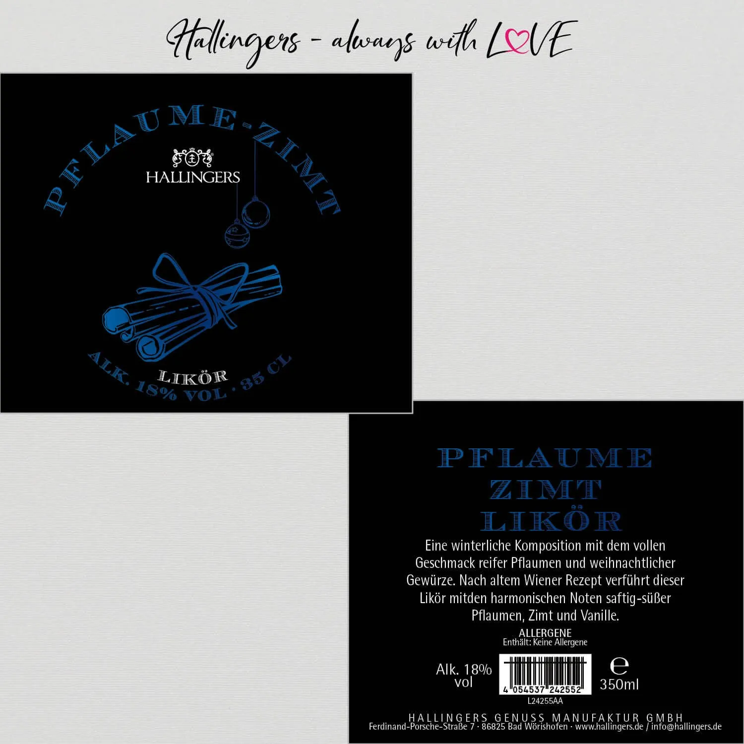 Gewürzpflaumen, Likör 18% vol. (Likör)