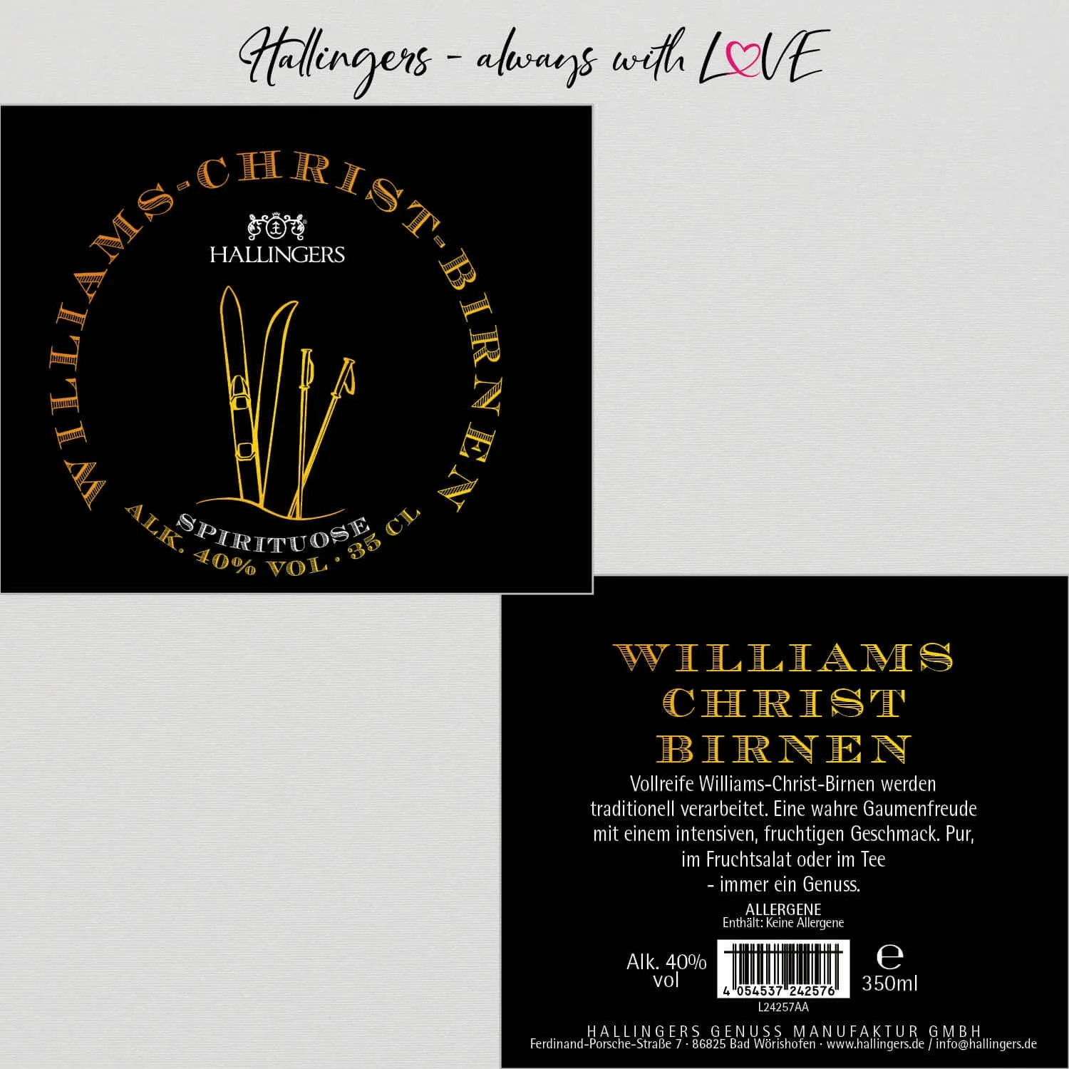 Williams Christ Birne, Likör 40% vol. (Likör)