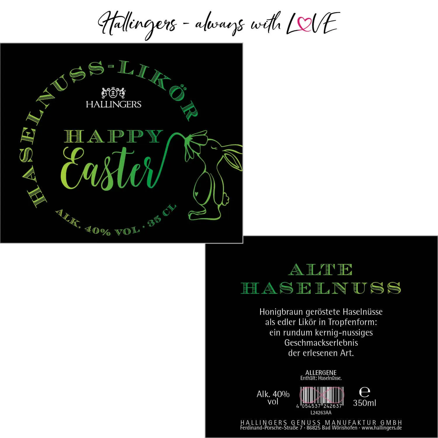 Alte Oster Haselnuss Likör 40% vol. (Spirituose)