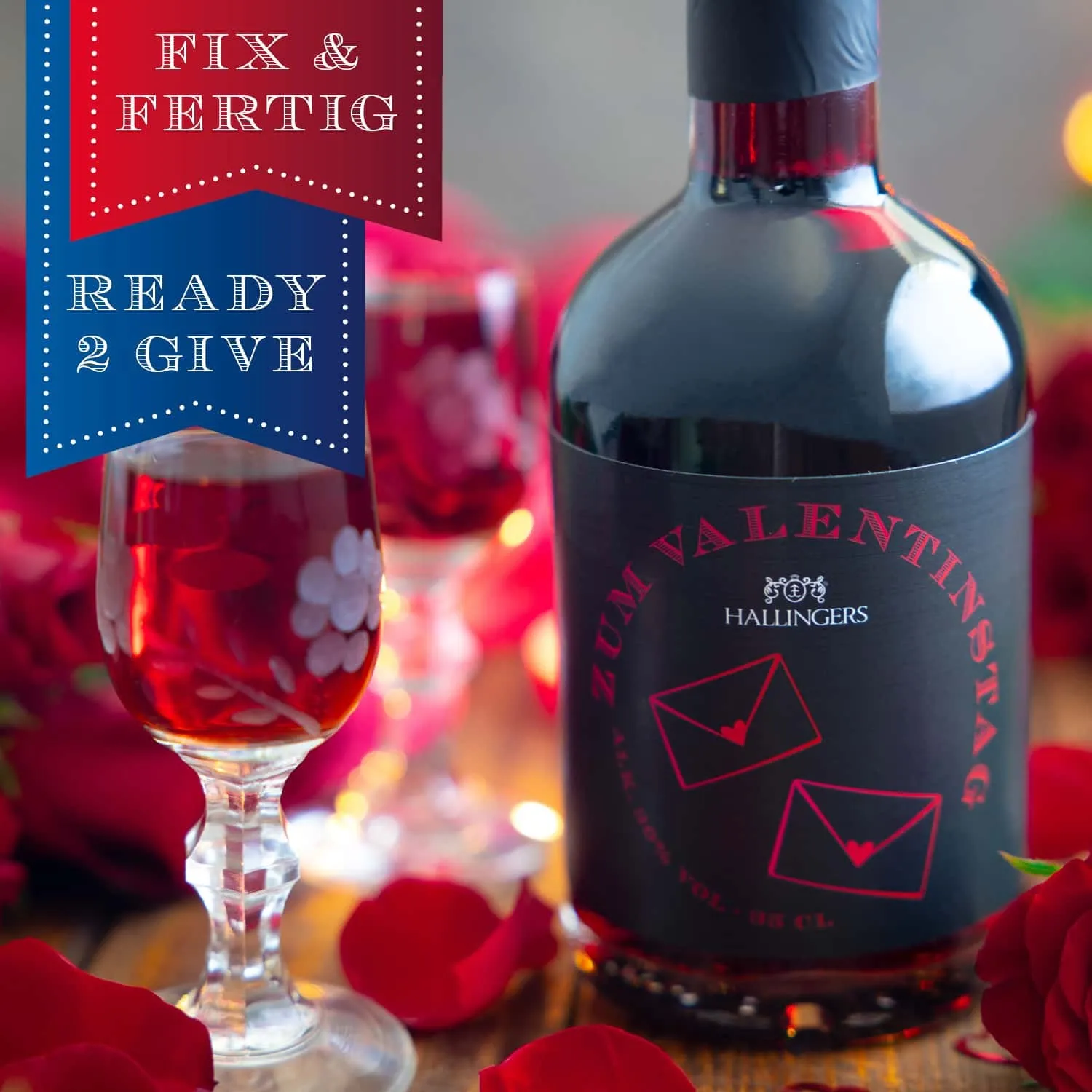 Genießt miteinander diesen edlen Tropfen und feiert die Liebe!