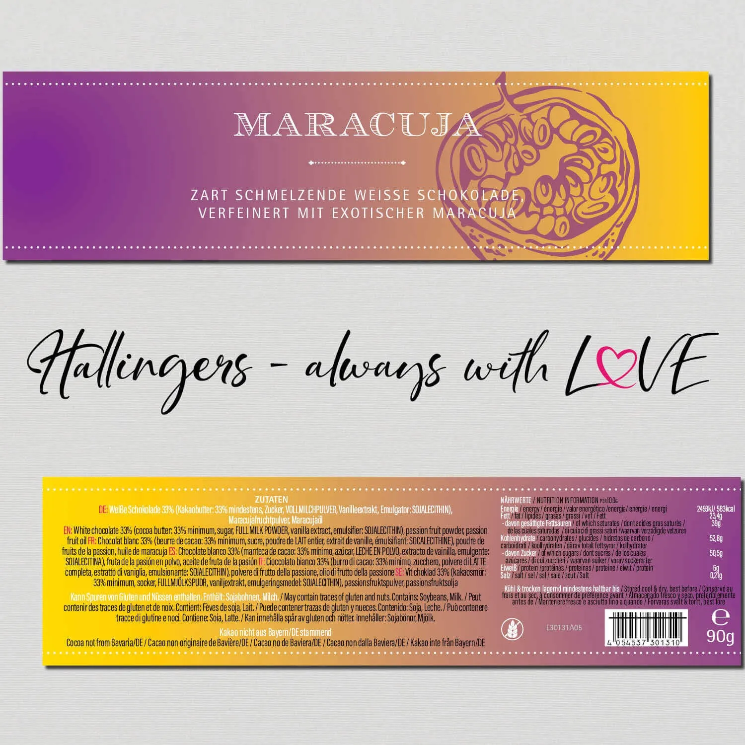 Maracuja (Schokoladentafel, weiß)