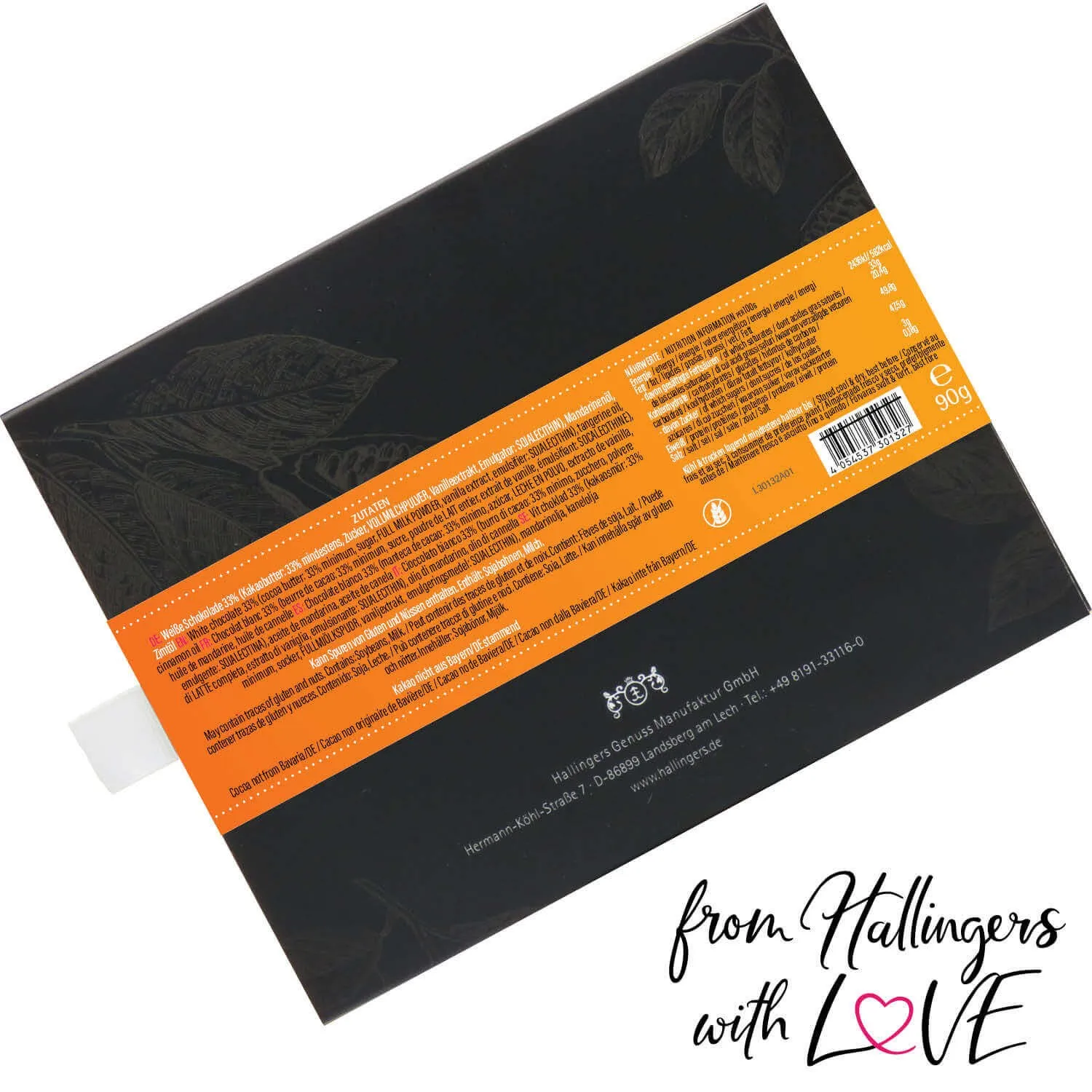 Mandarine-Zimt (Schokoladentafel, weiß)