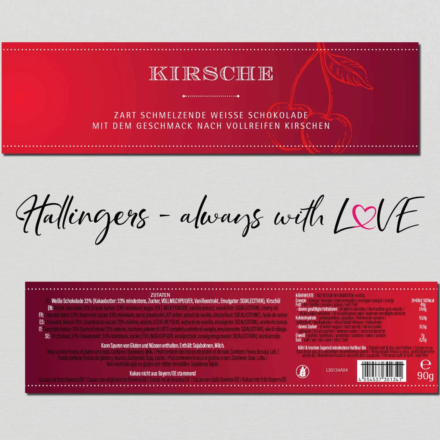 Kirsche (Schokoladentafel, weiß)
