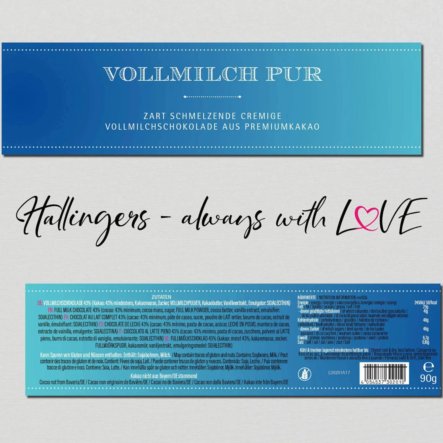 10x Pur (Schokoladentafel, Vollmilch)