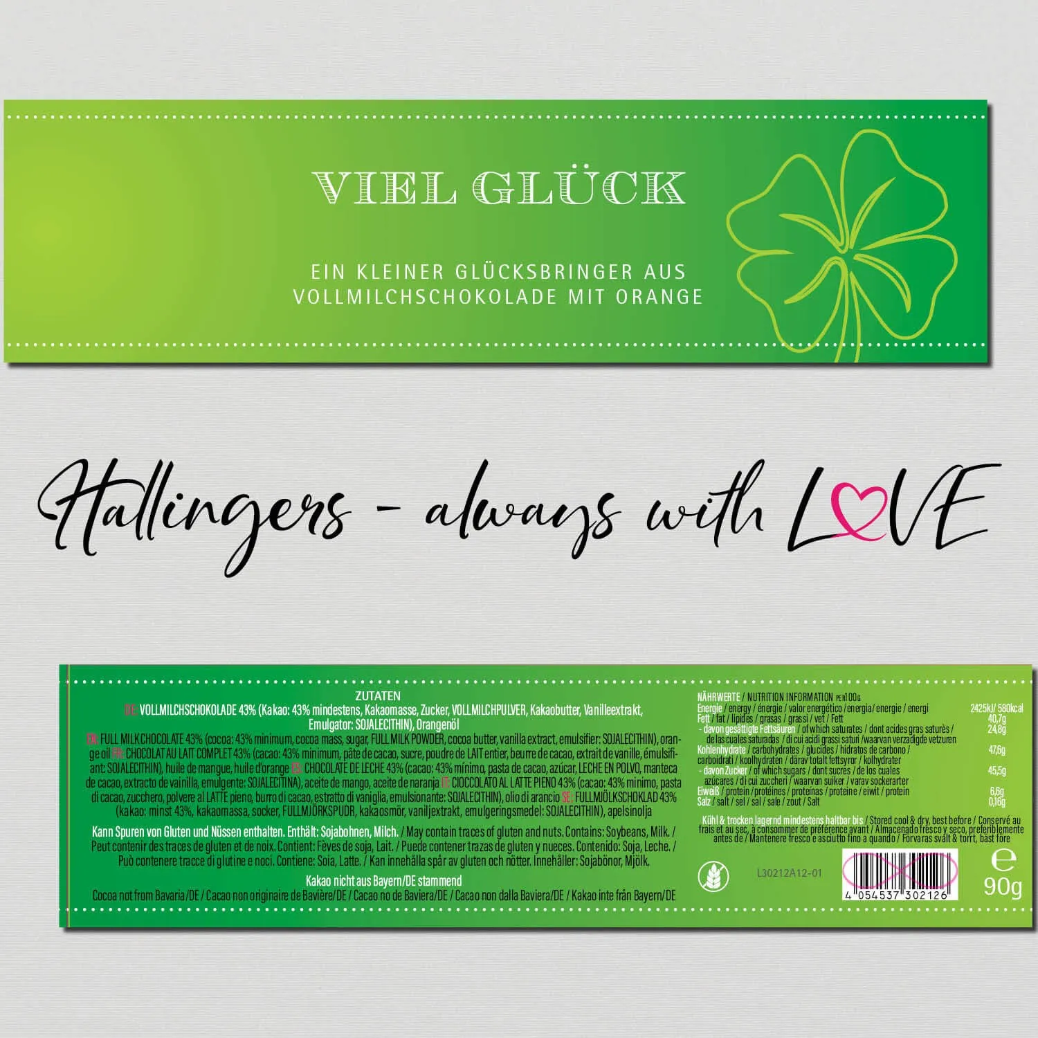 10x Viel Glück (Schokoladentafel, Vollmilch)