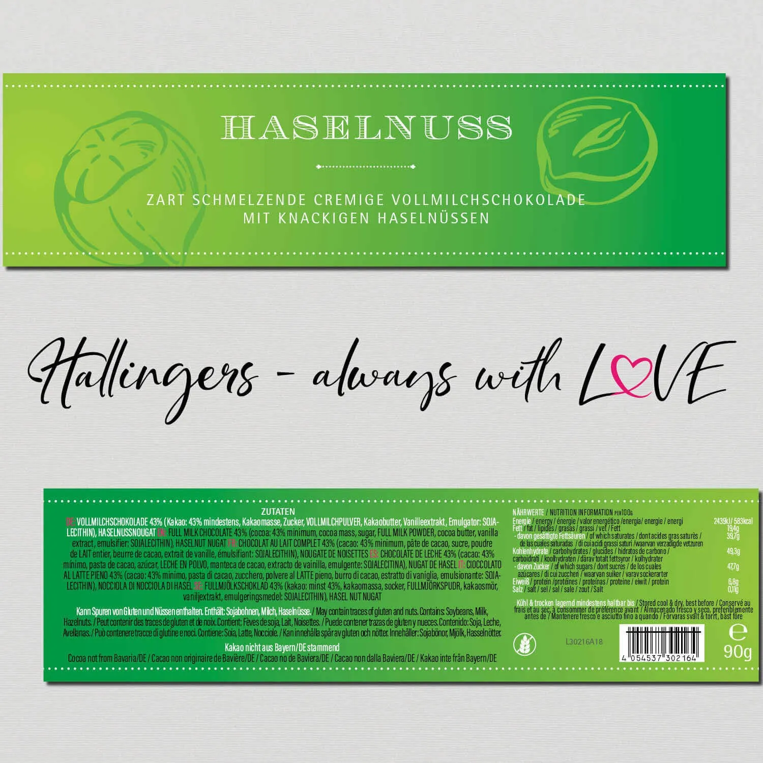 Haselnuss (Schokoladentafel, Vollmilch)