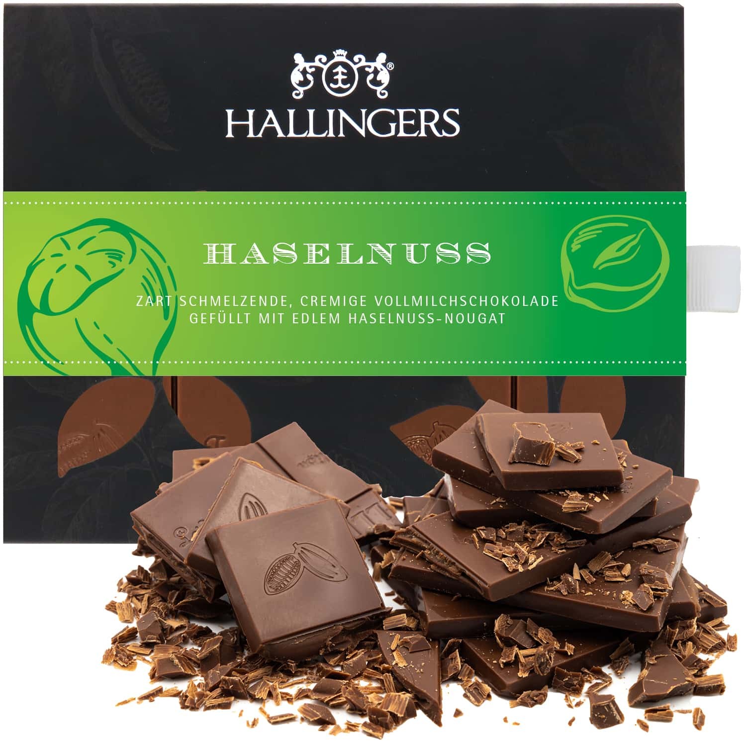 Schokolade Geschenk - handmade ohne Alkohol "Haselnuss" - Hallingers Genuss Manufaktur