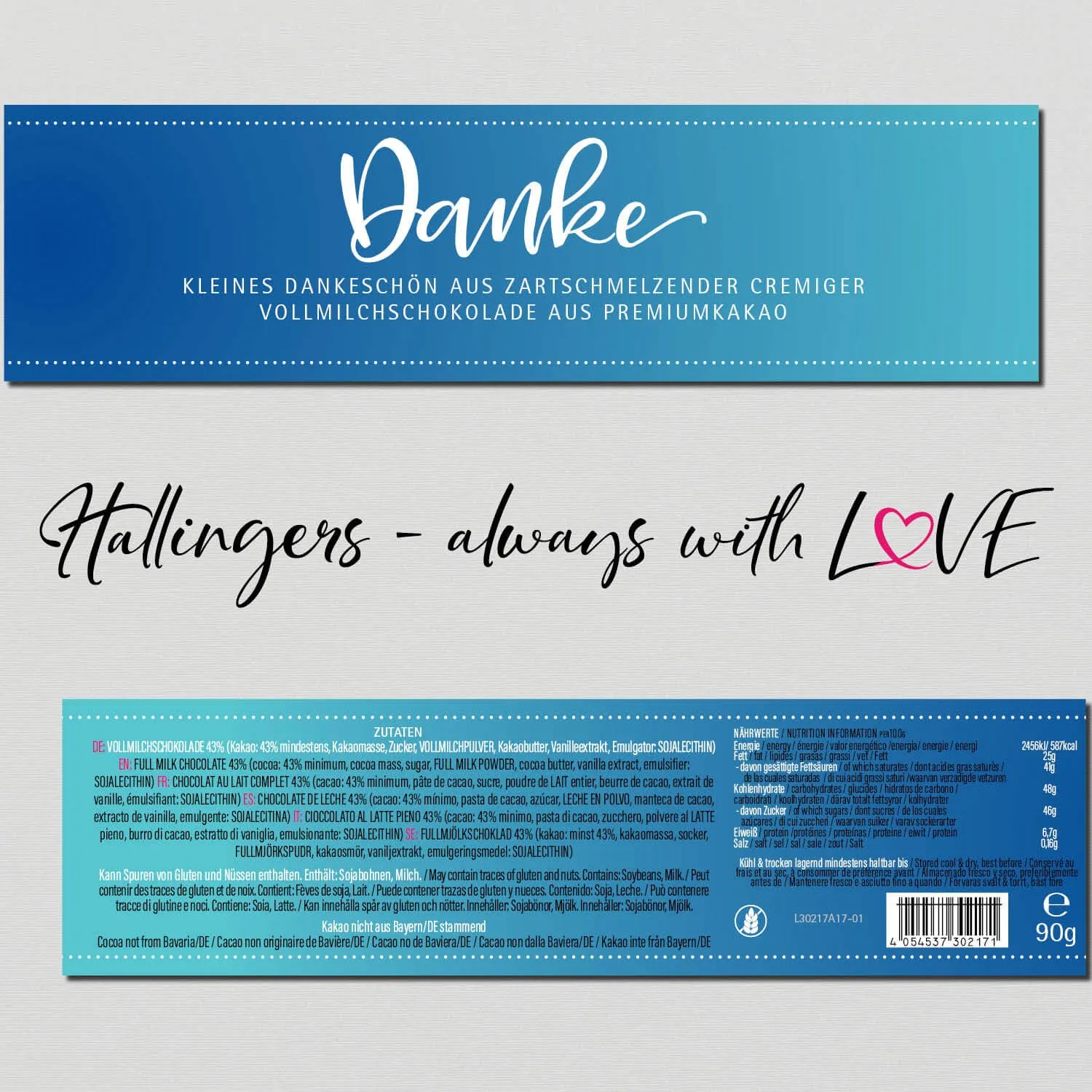Danke (Schokoladentafel, Vollmilch)