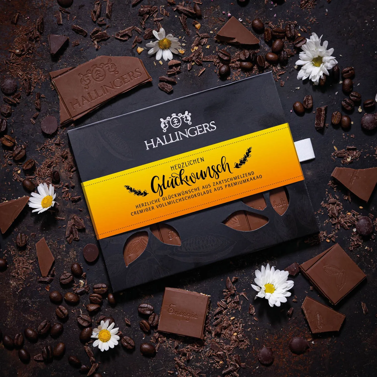 Traditionelle cremige Vollmilchschokolade mit wenig Zucker!