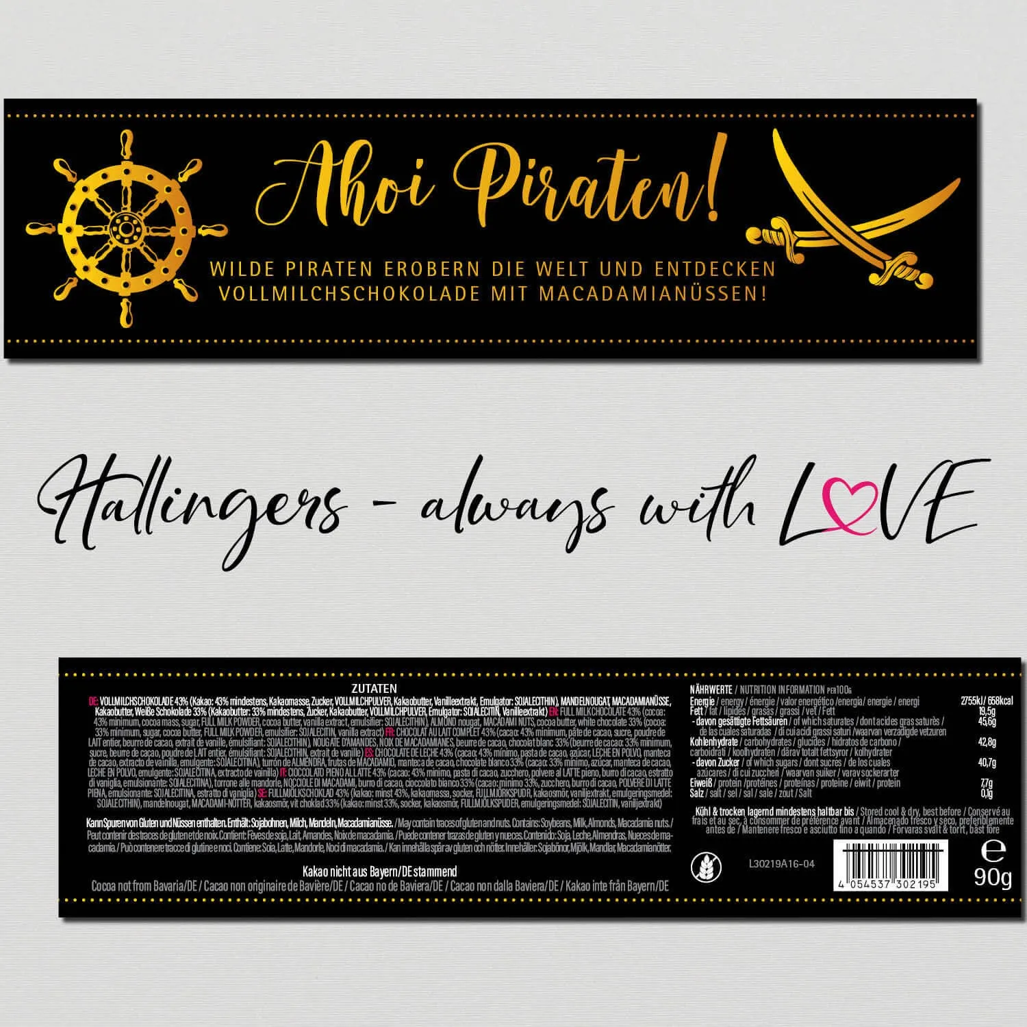 10x Ahoi Piraten (Schokoladentafel, Vollmilch)