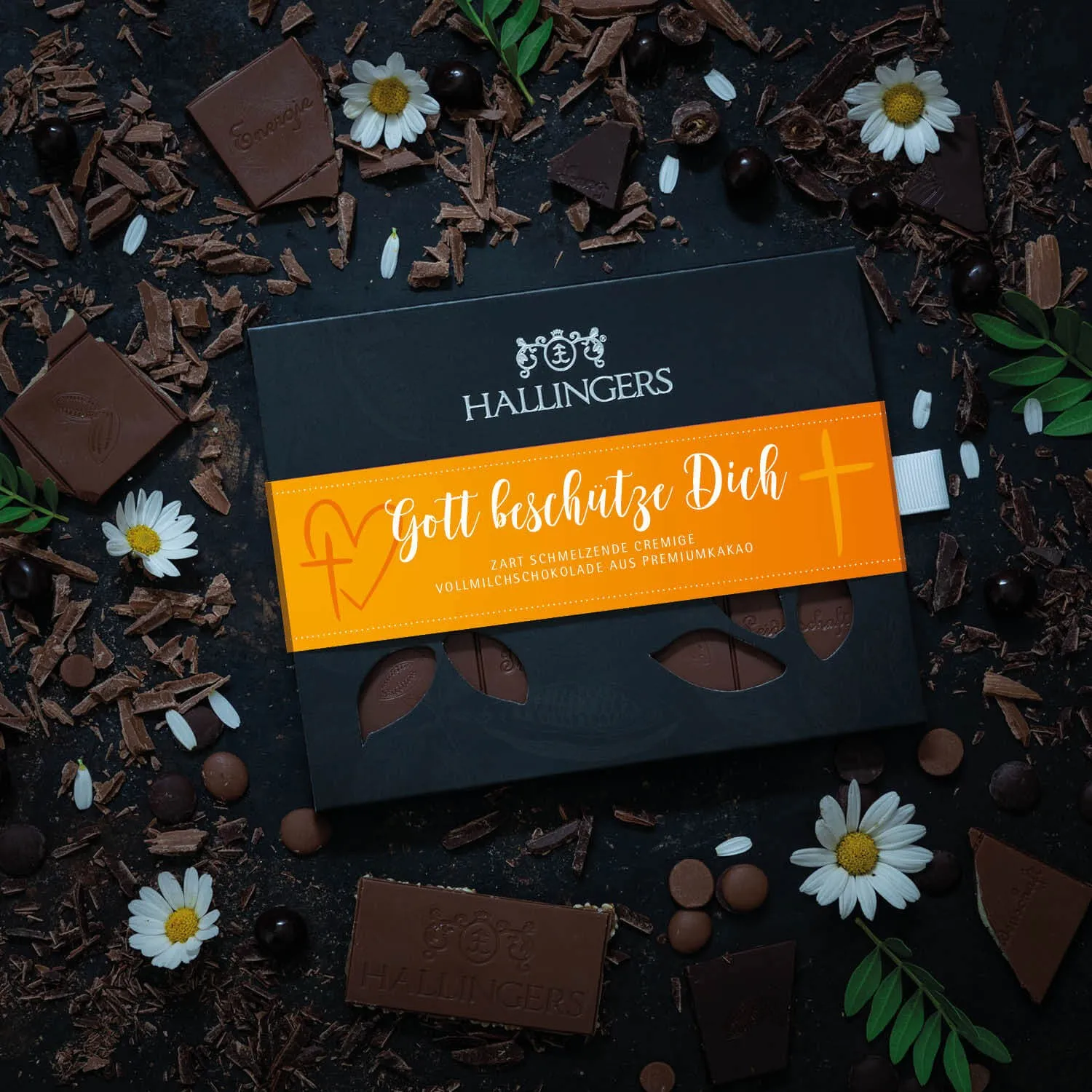 Traditionelle cremige Vollmilchschokolade mit wenig Zucker!