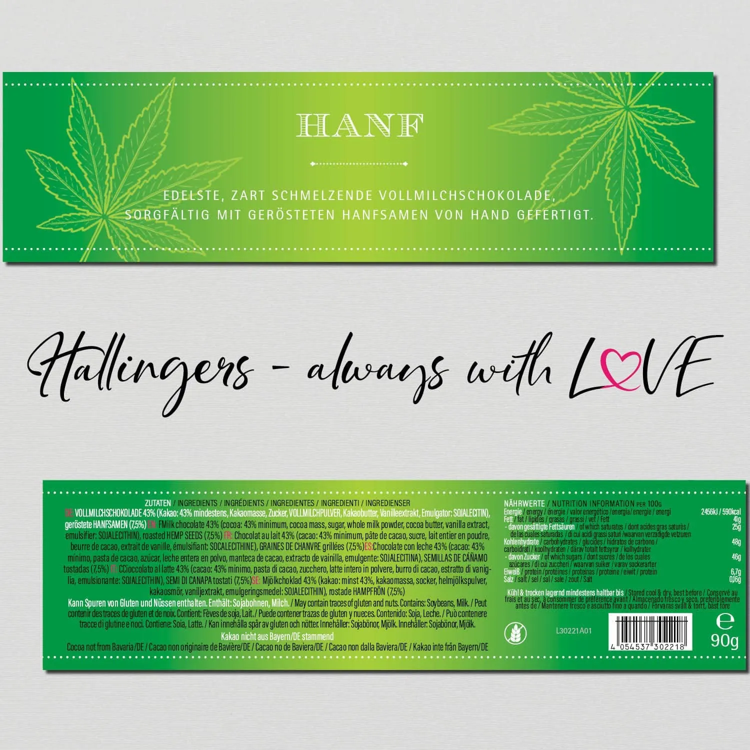 Hanf Vollmilch (Schokoladentafel, Vollmilch)