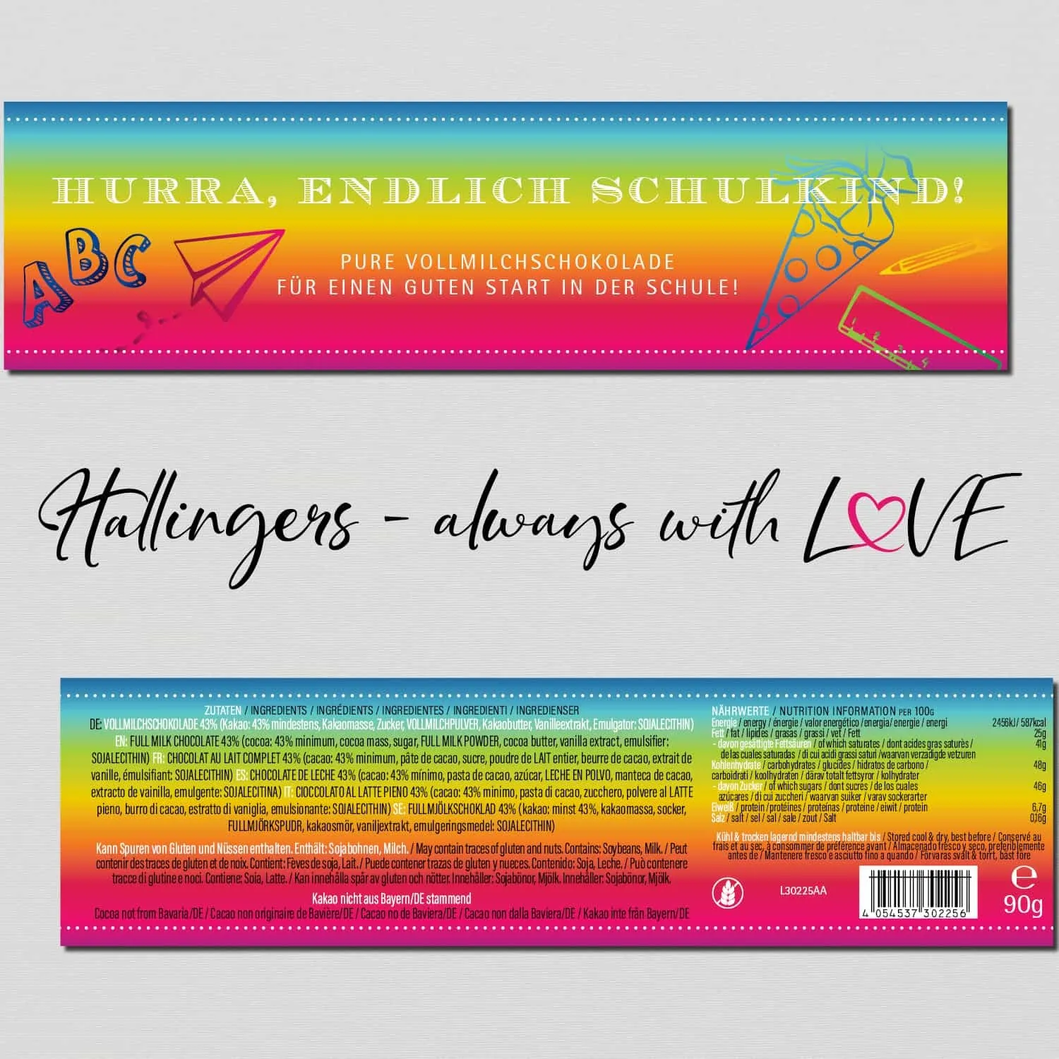 Hurra, endlich Schulkind! (Schokoladentafel, Vollmilch)