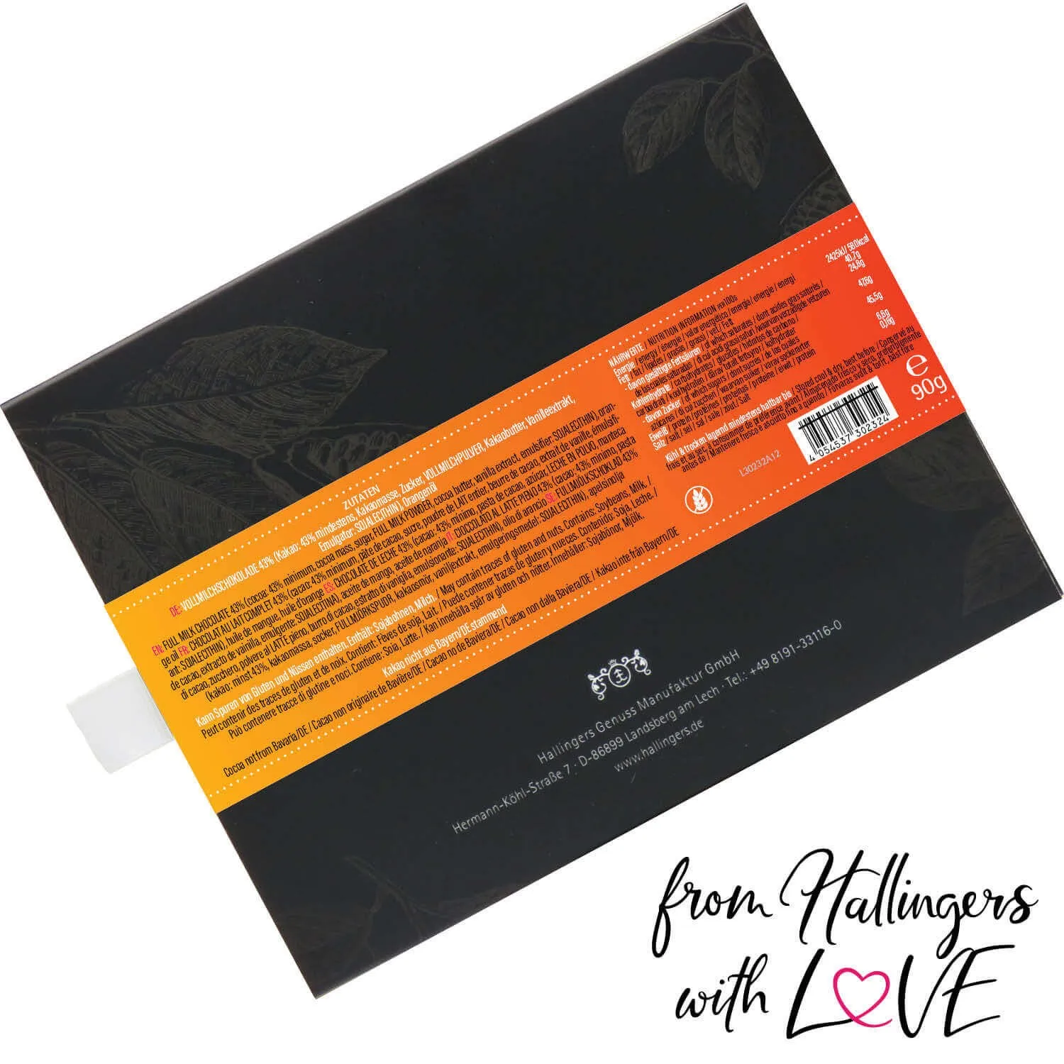 10x Orange (Schokoladentafel, Vollmilch)