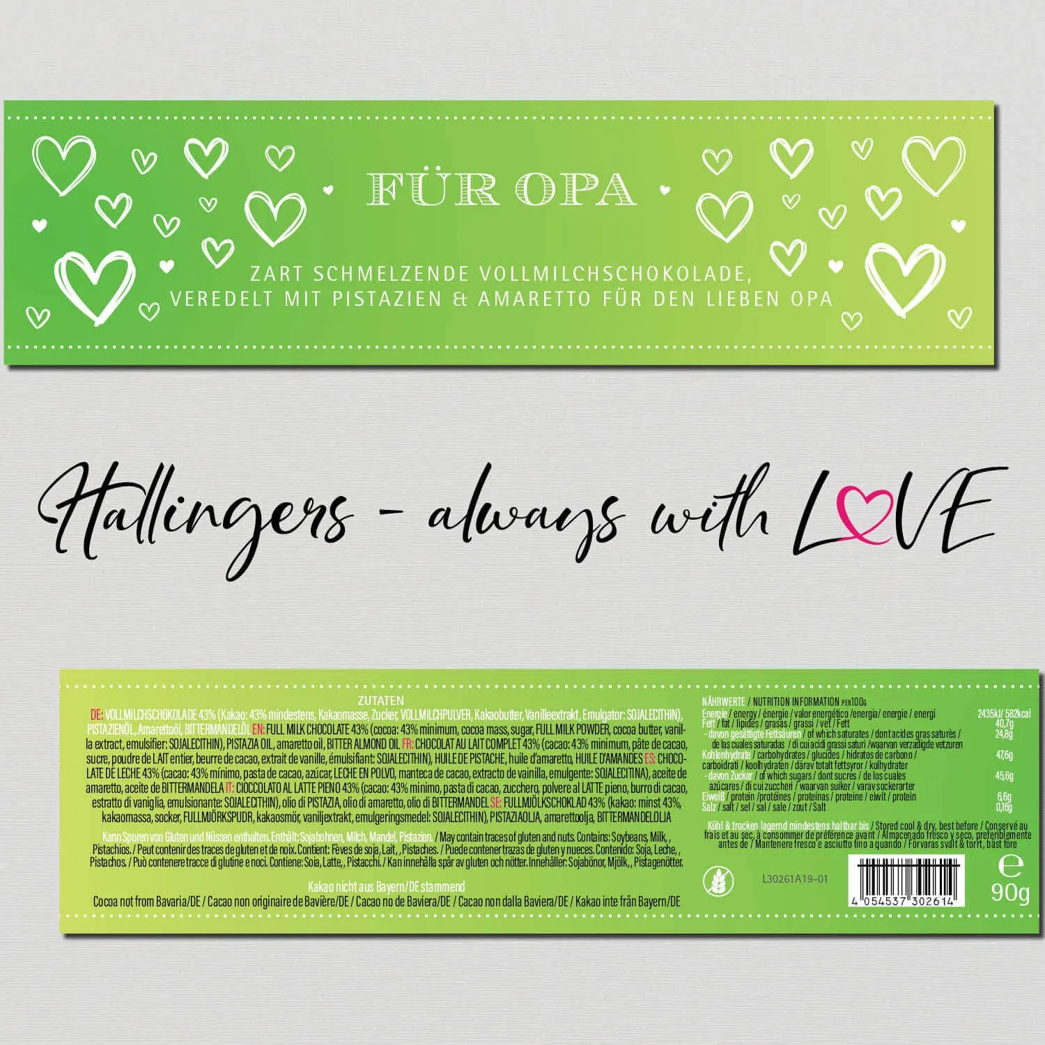 10x Für Opa (Schokoladentafel, Vollmilch)
