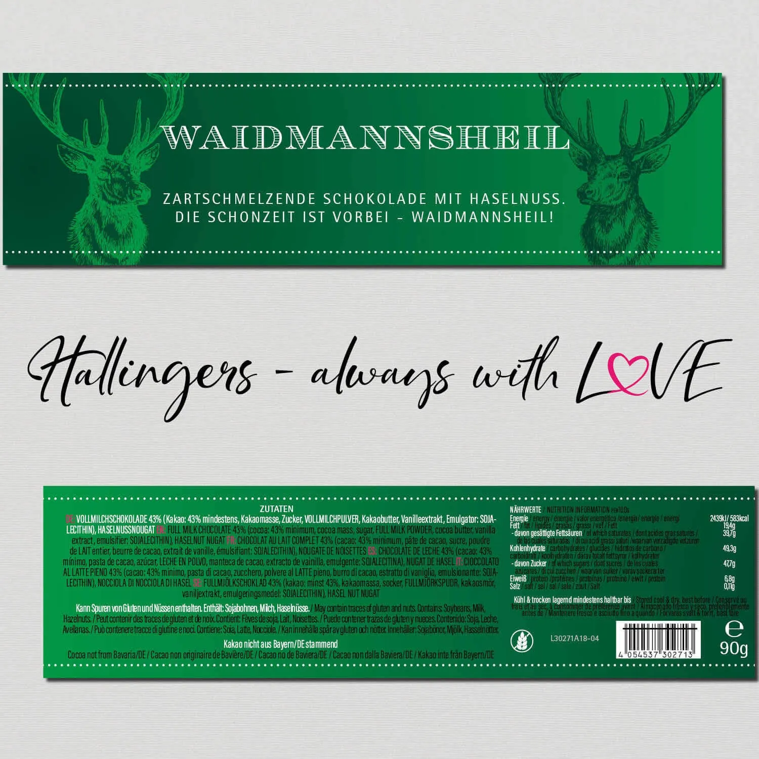 Waidmannsheil (Schokoladentafel, Vollmilch)