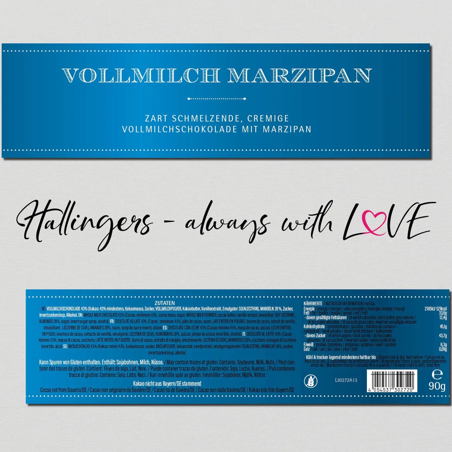 Marzipan (Schokoladentafel, Vollmilch)