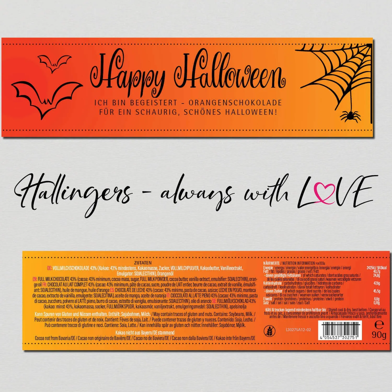 Happy Halloween (Schokoladentafel, Vollmilch)