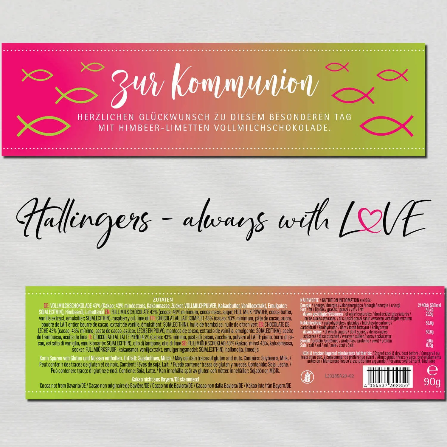 Zur Kommunion (Schokoladentafel, Vollmilch)
