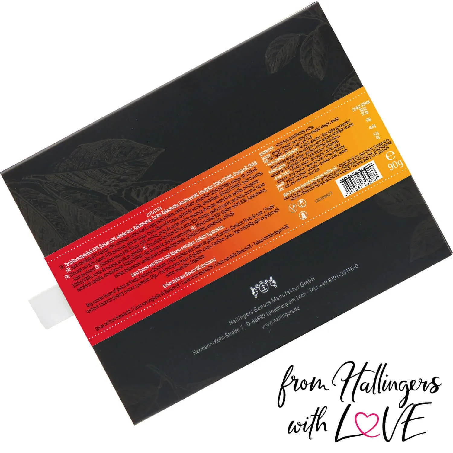 Orange-Chili (Schokoladentafel, Zartbitter)