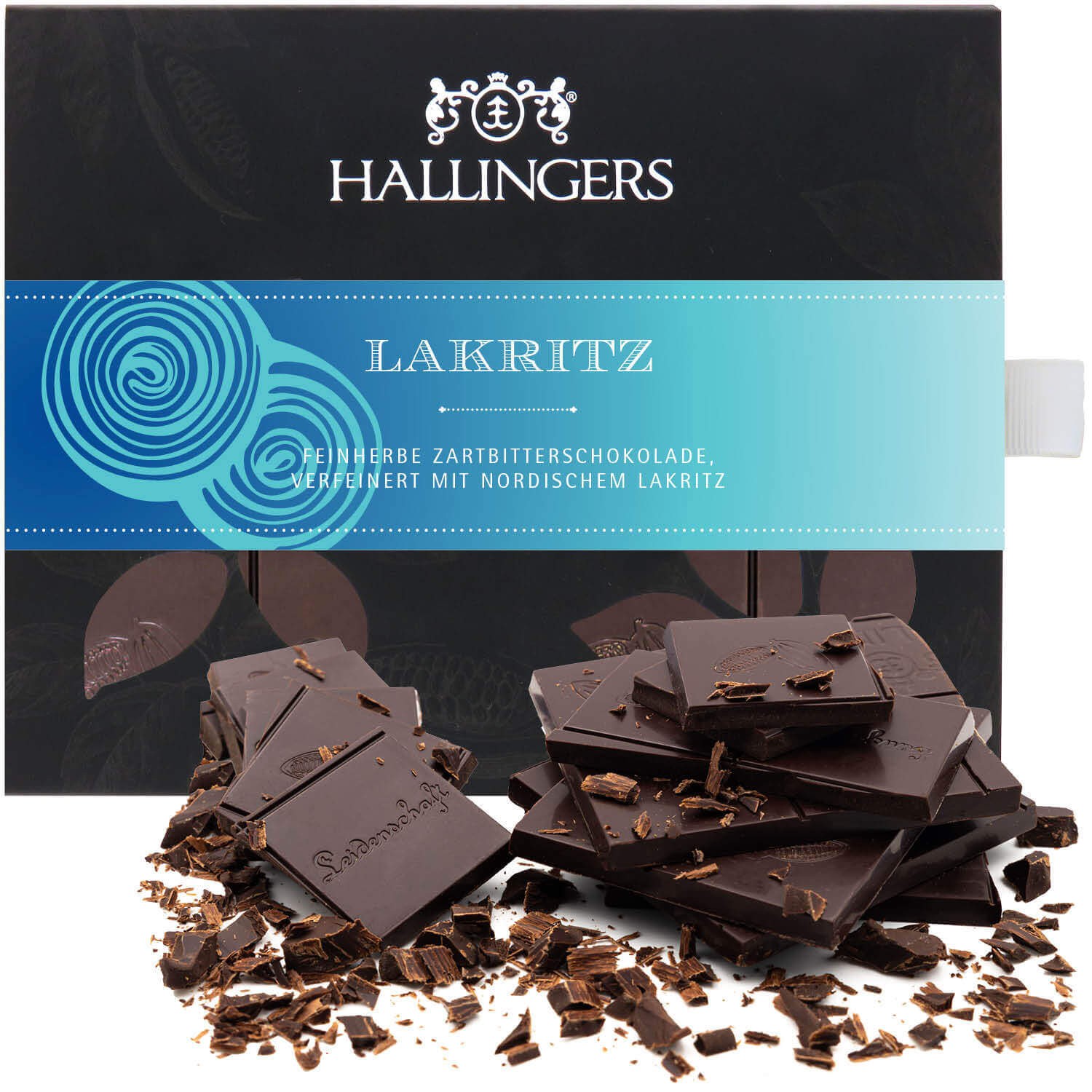 Vegane Schokolade Geschenk - handmade ohne Alkohol "Lakritz" - Hallingers Genuss Manufaktur