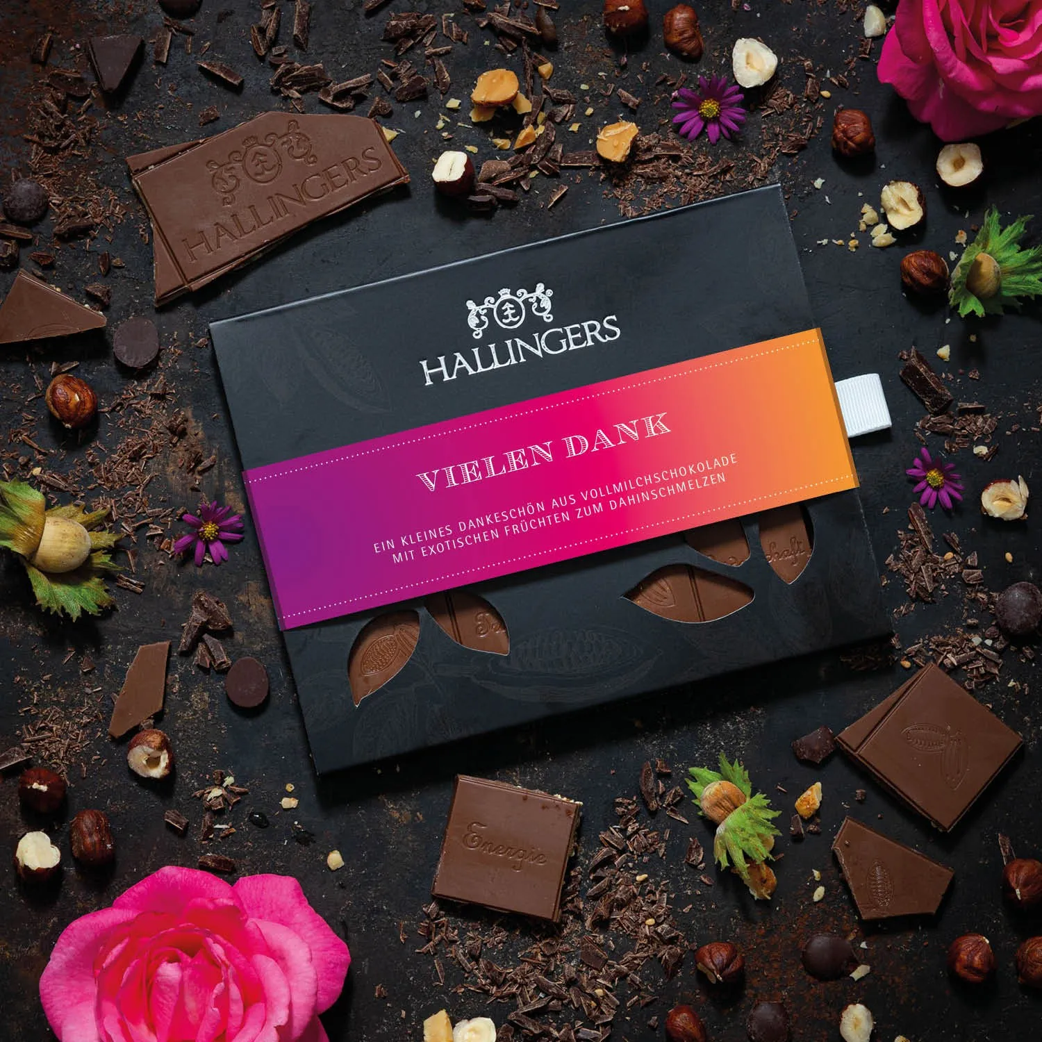 Edle Vollmilchschokolade mit wenig Zucker, dafür lange gerührt und extra cremig!