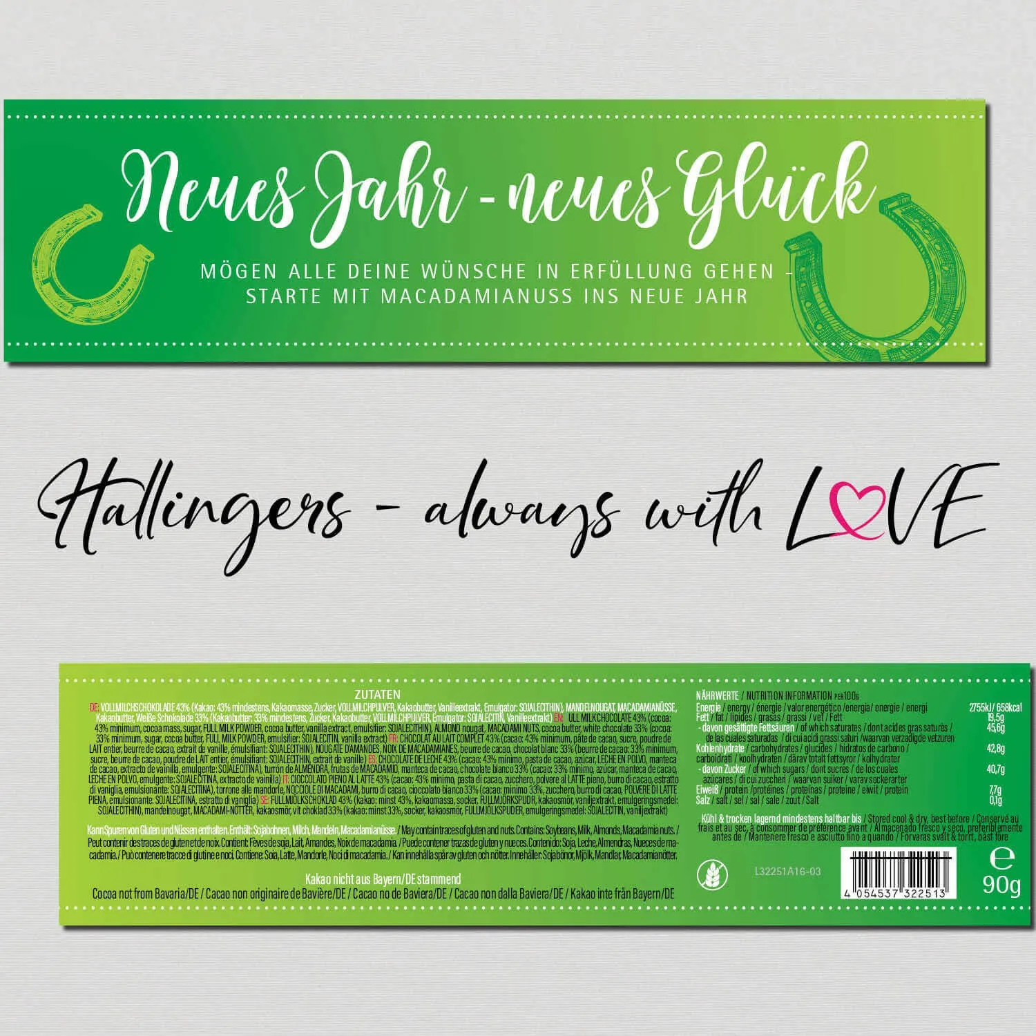 Neues Jahr - Neues Glück (Schokoladentafel, Vollmilch)