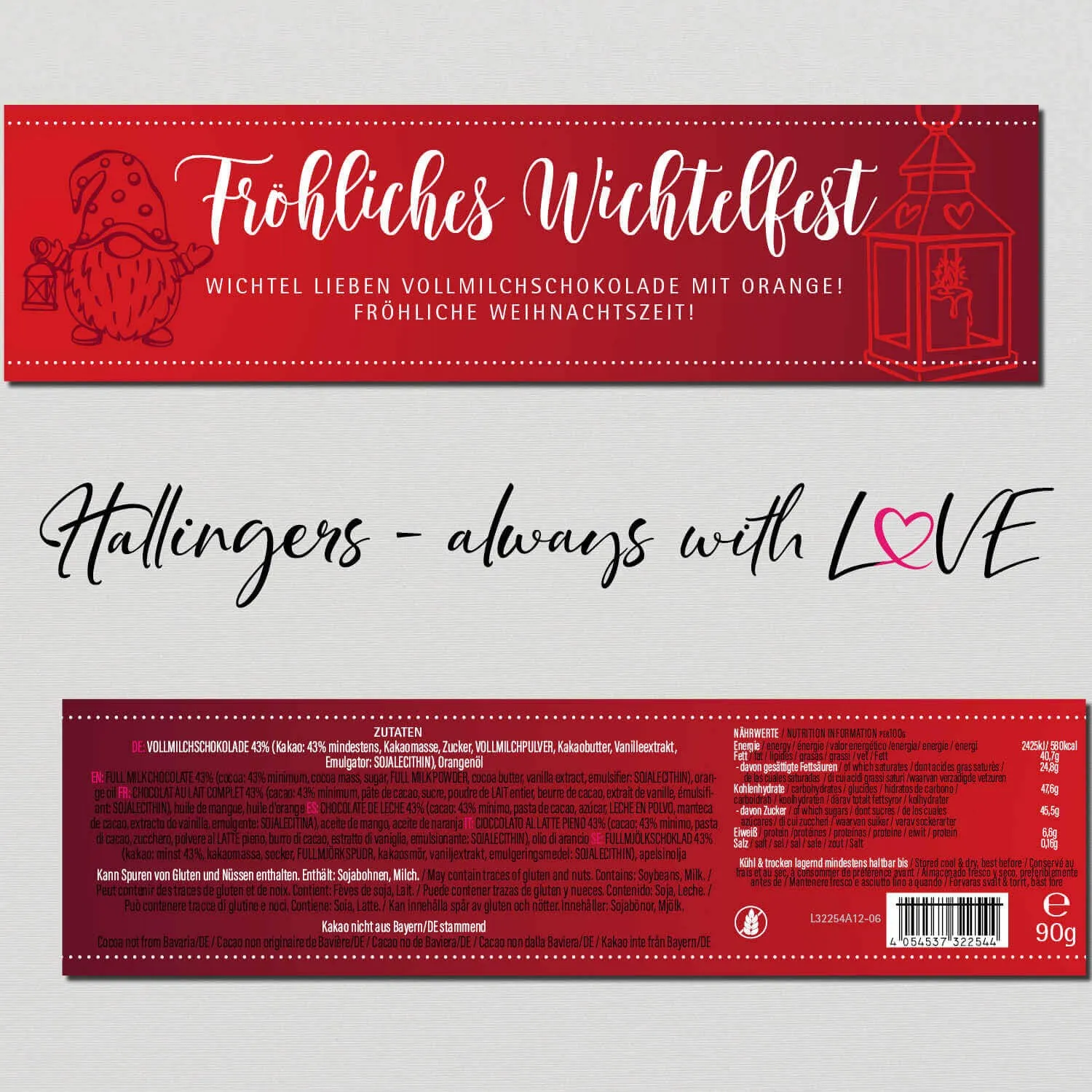 Fröhliches Wichtelfest (Schokoladentafel, Vollmilch)