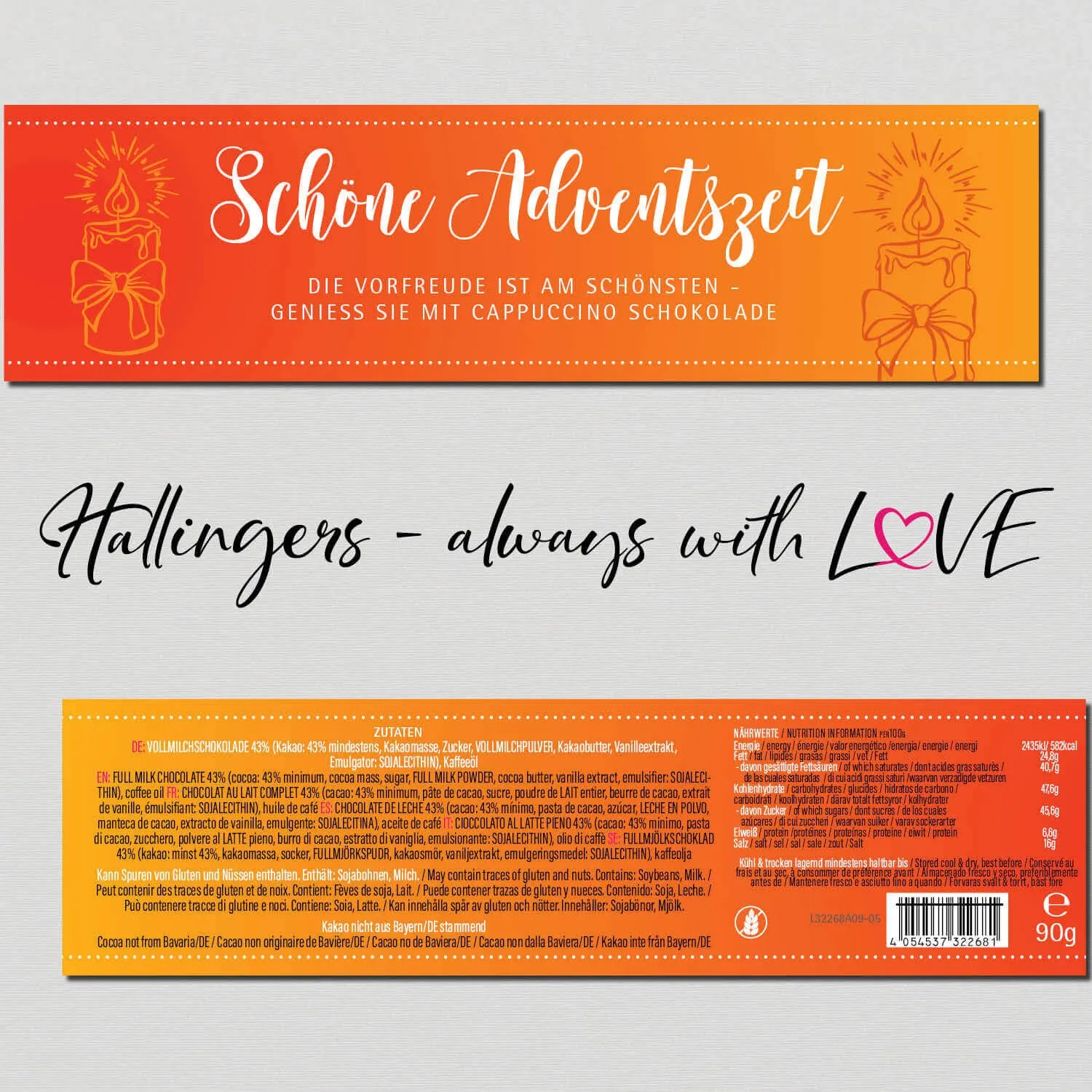 Schöne Adventszeit (Schokoladentafel, Vollmilch)