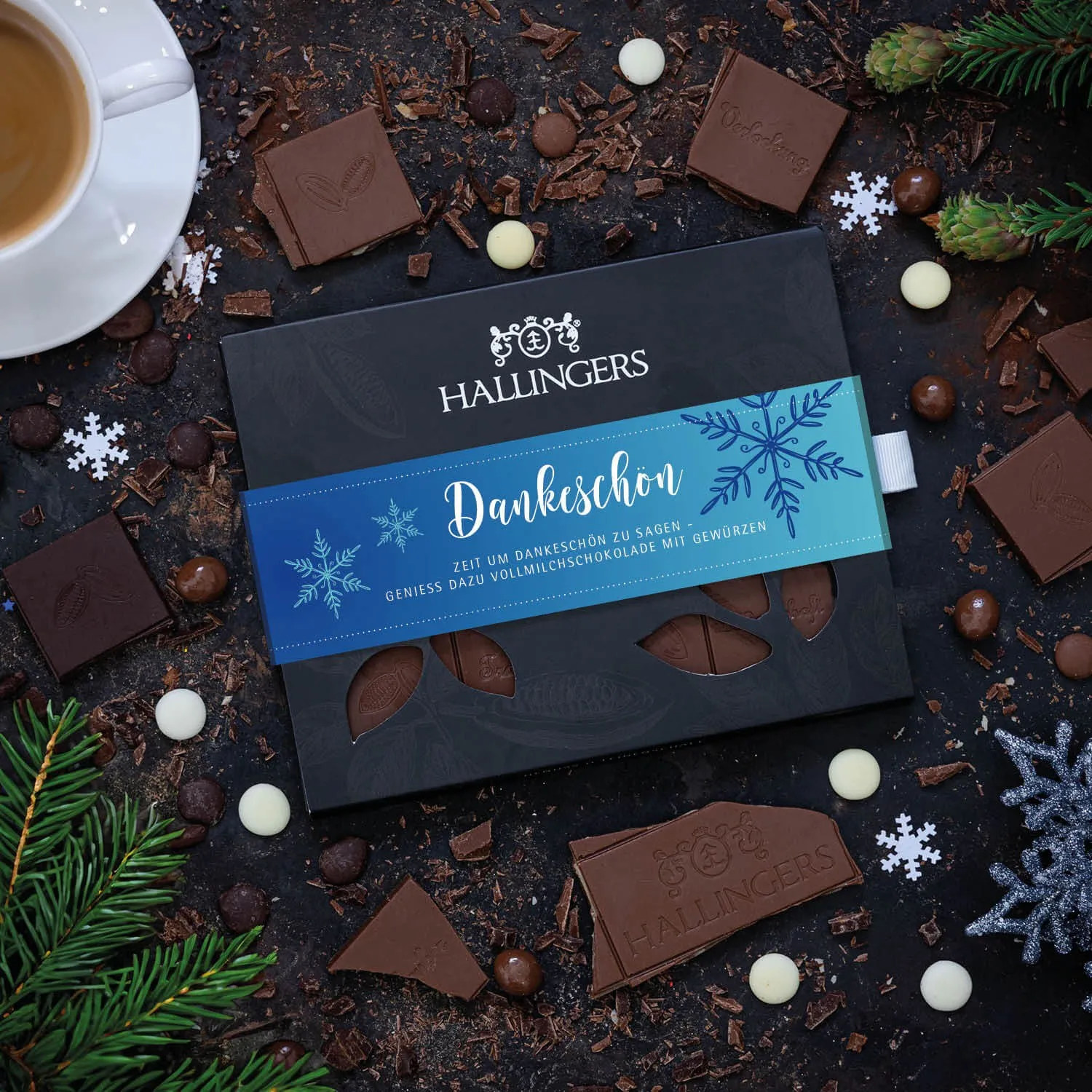 Edle Vollmilchschokolade mit wenig Zucker, dafür lange gerührt und extracremig!