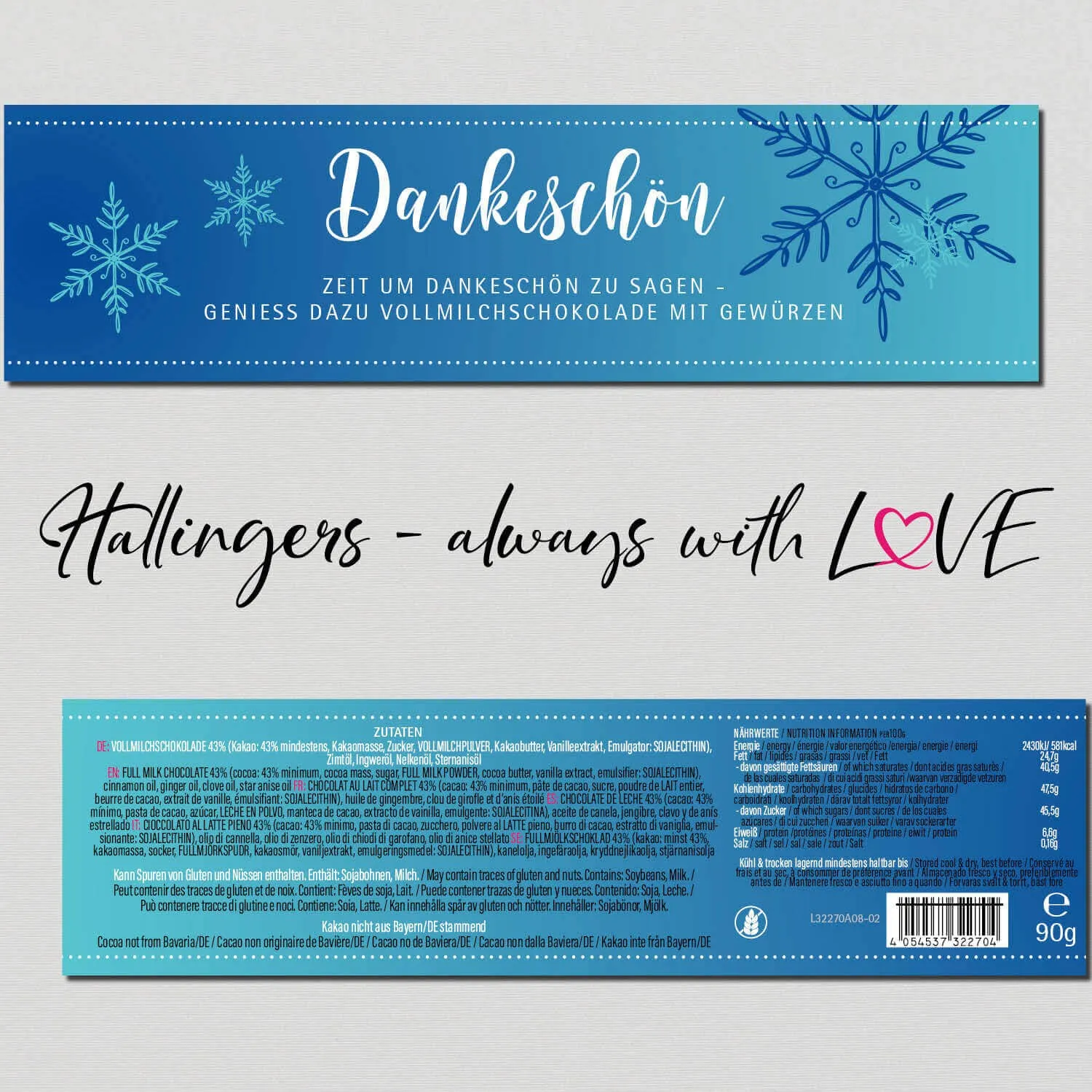 Dankeschön (Schokoladentafel, Vollmilch)