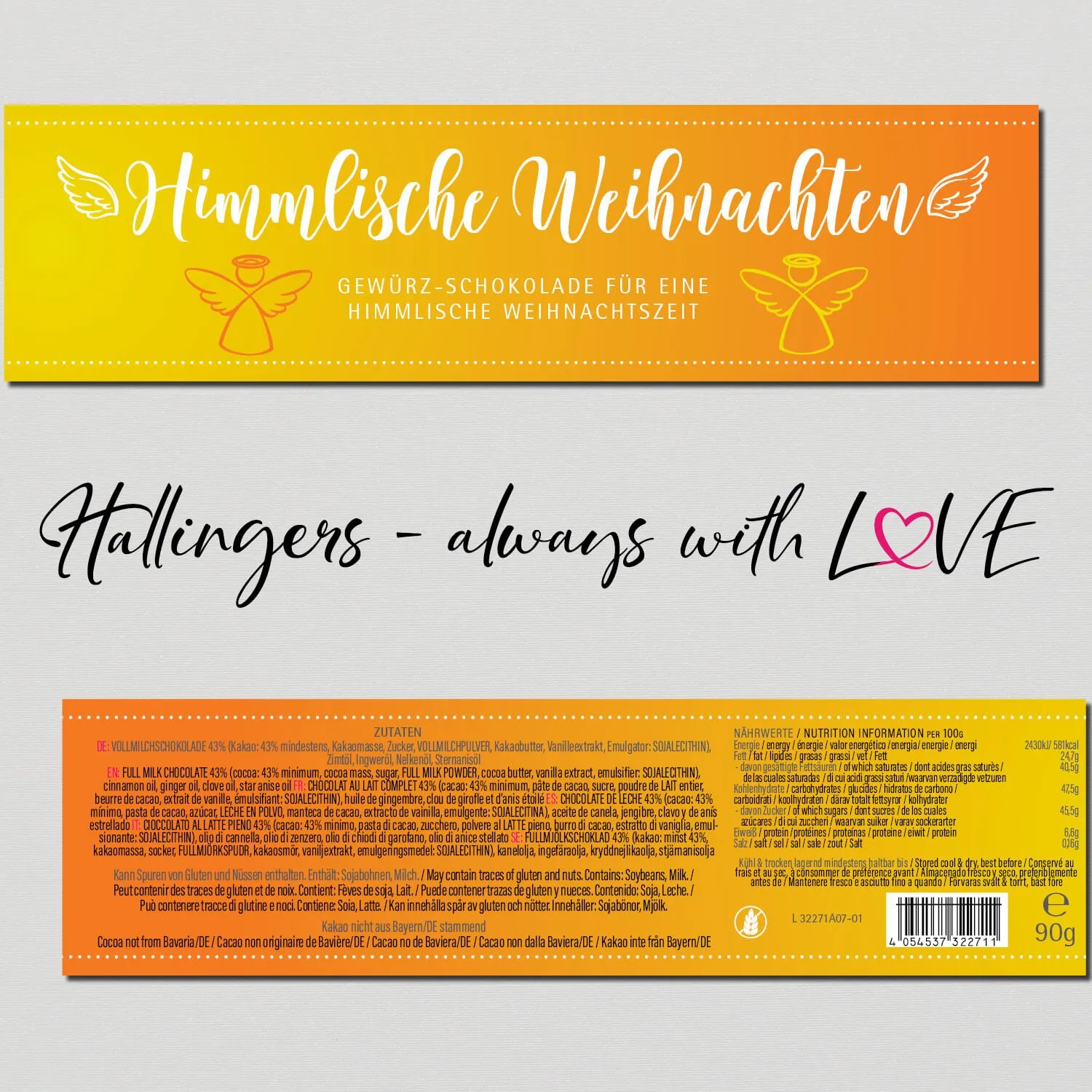 Himmlische Weihnachten (Schokoladentafel, Vollmilch)