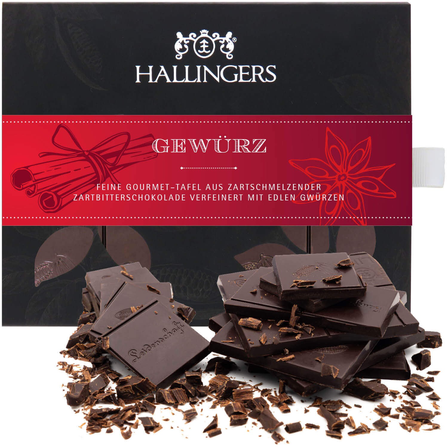 Vegane Schokolade Geschenk Weihnachten - handmade ohne Alkohol "Gewürz" - Hallingers Genuss Manufaktur