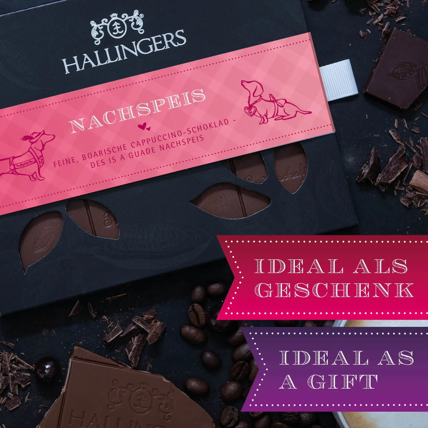 Vollmilchschokolade mit dezentem Kaffeegeschmack!