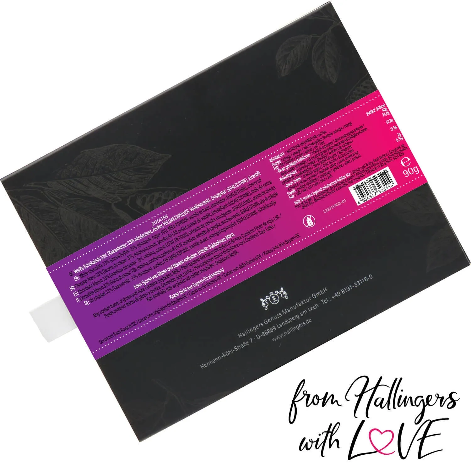 I love Landsberg - Weiss, Kirsche (Schokoladentafel, weiß)