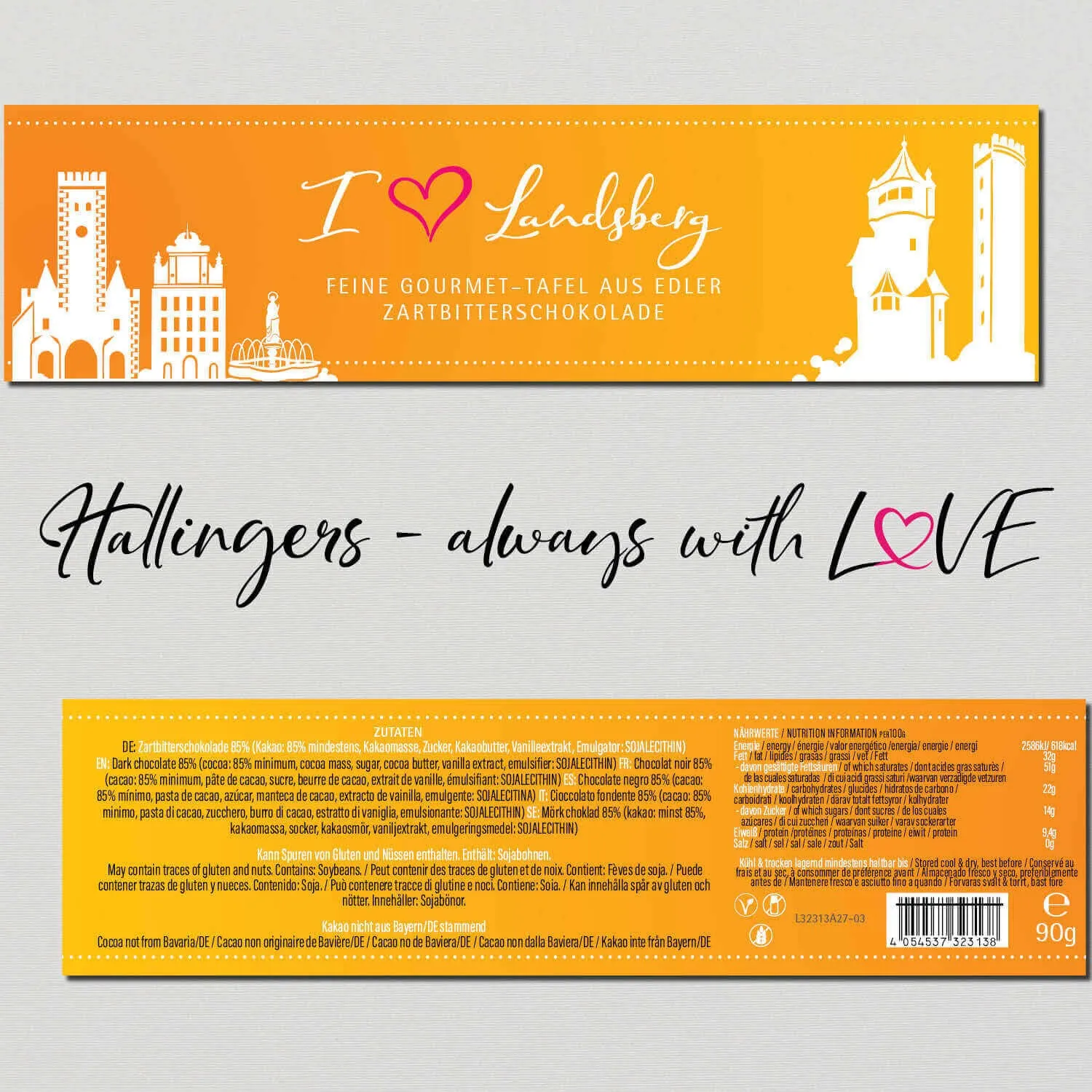 I love Landsberg - Zartbitter (Schokoladentafel, Zartbitter)