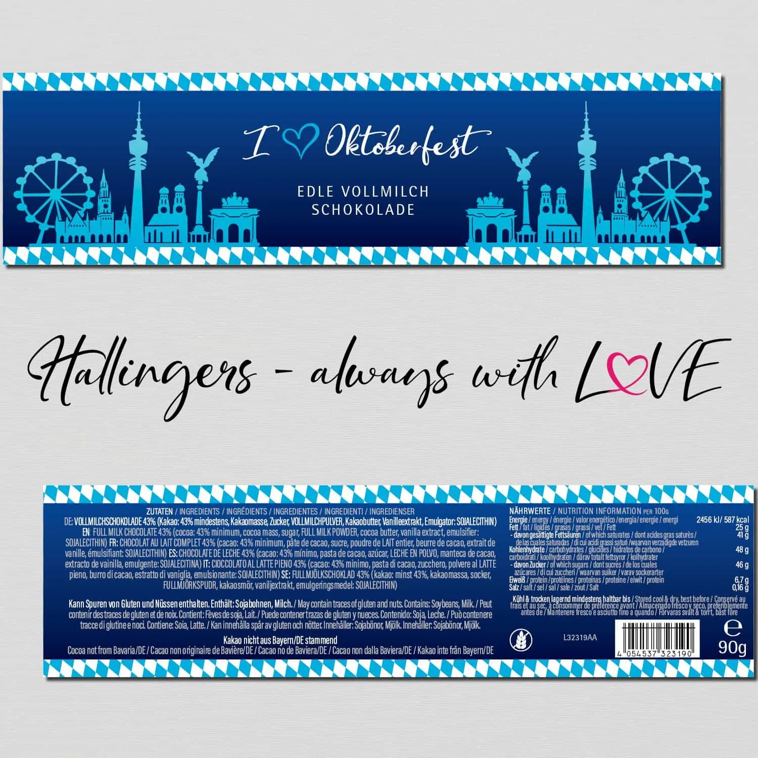 I love Oktoberfest (Schokoladentafel, Vollmilch)