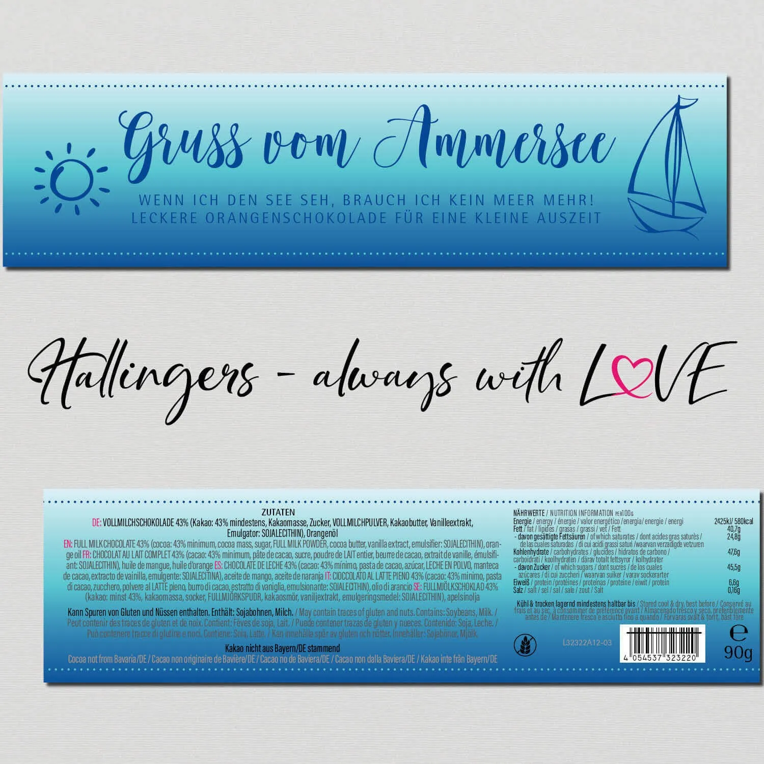 Gruß vom Ammersee (Schokoladentafel, Vollmilch)