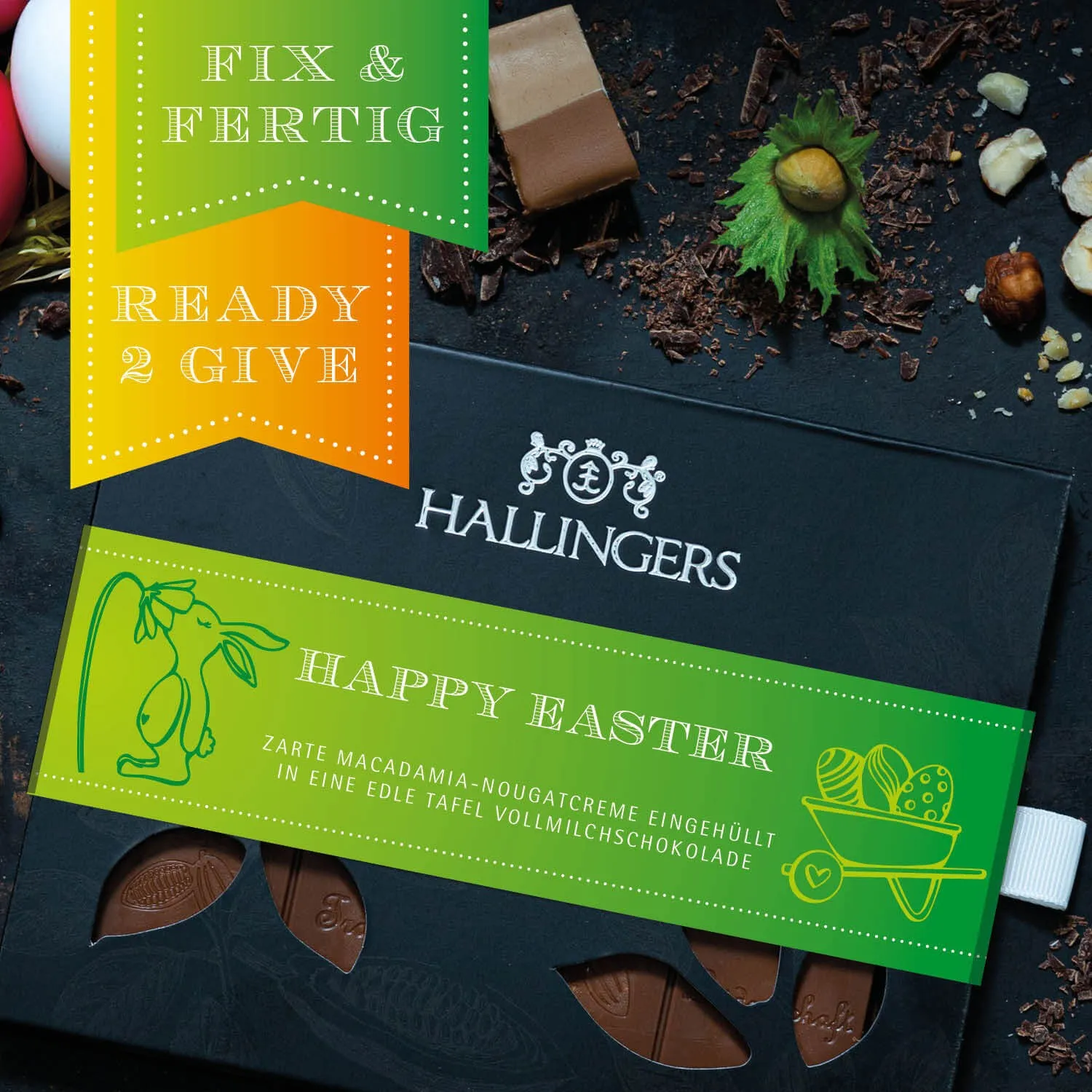 Mit Nougat aus der Königin der Nüsse, der Macadamianuss!